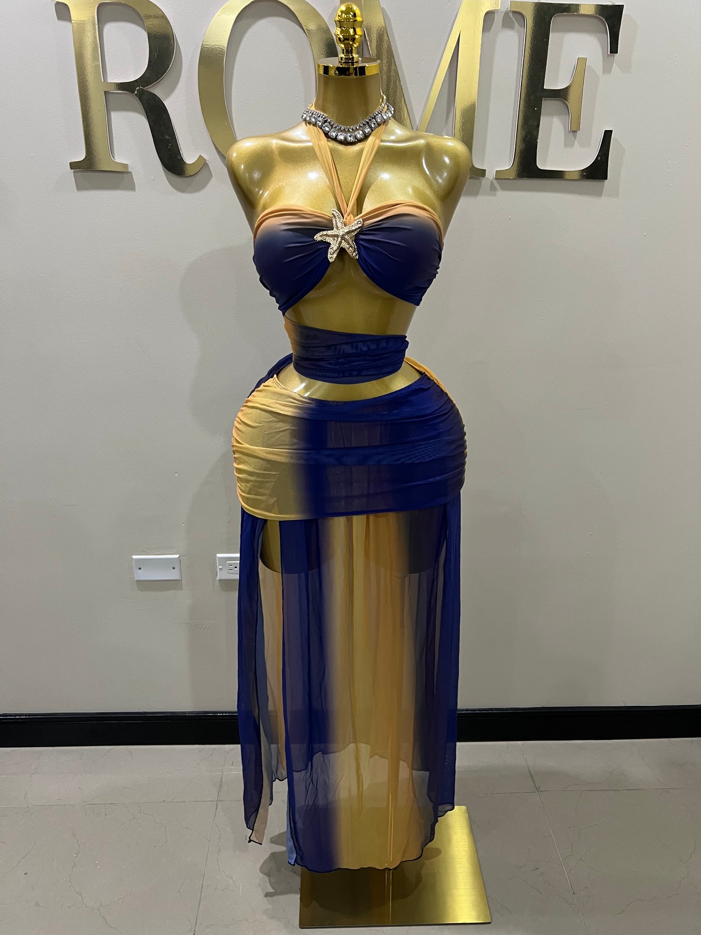 Starfish 2 Pcs Monokini & Skirt Set