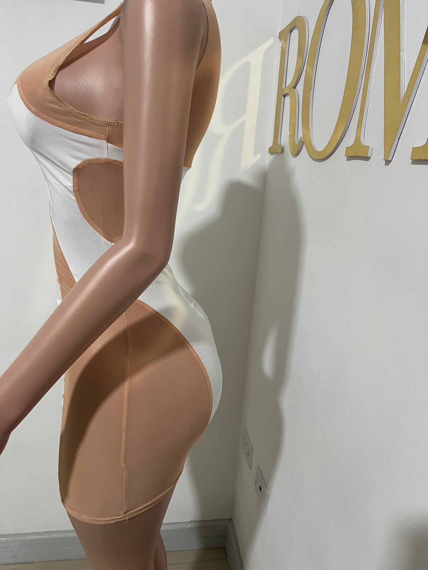 Eve Sheer Dress (White)