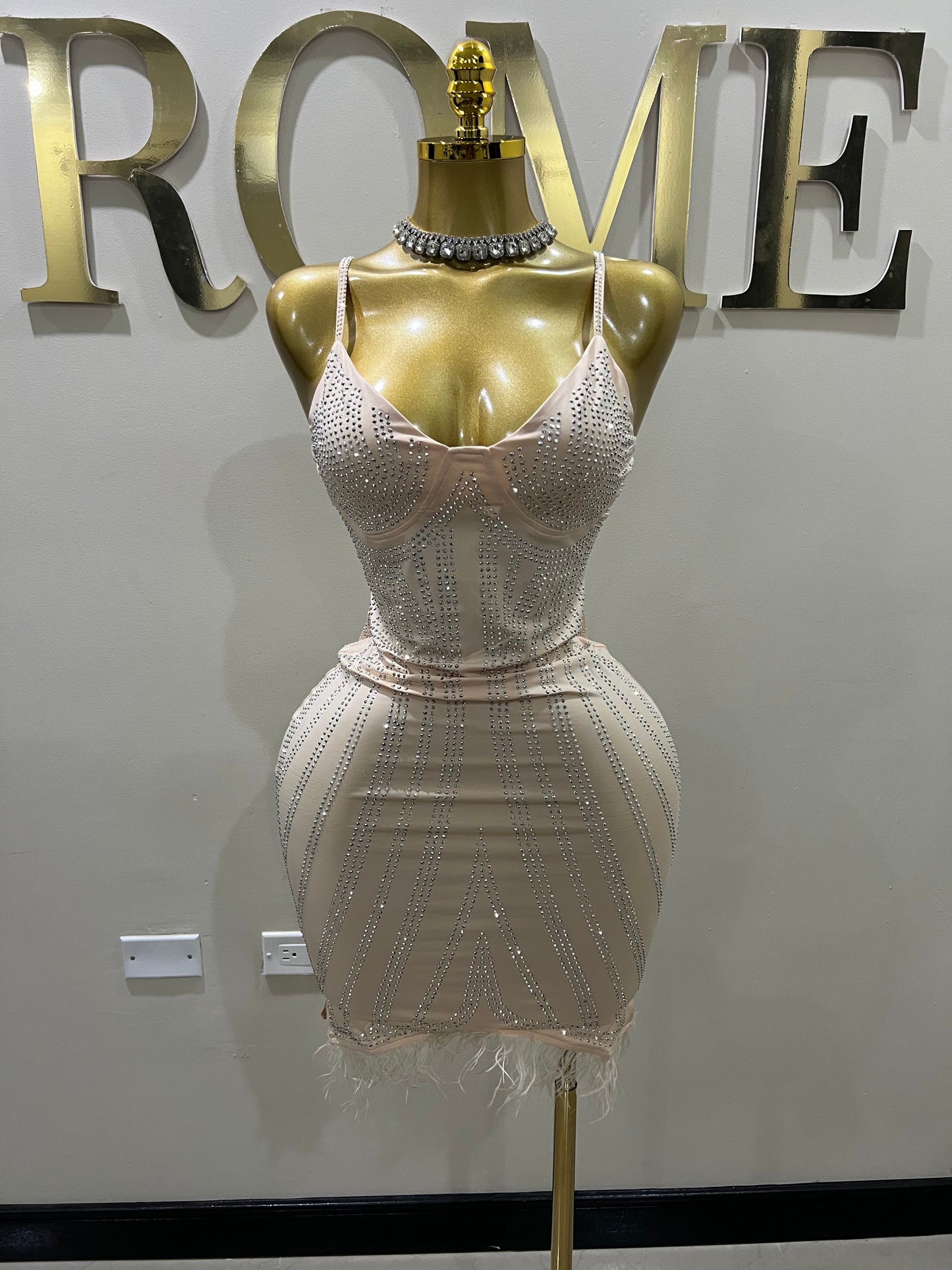 Cherri Vibe Dress (Nude)