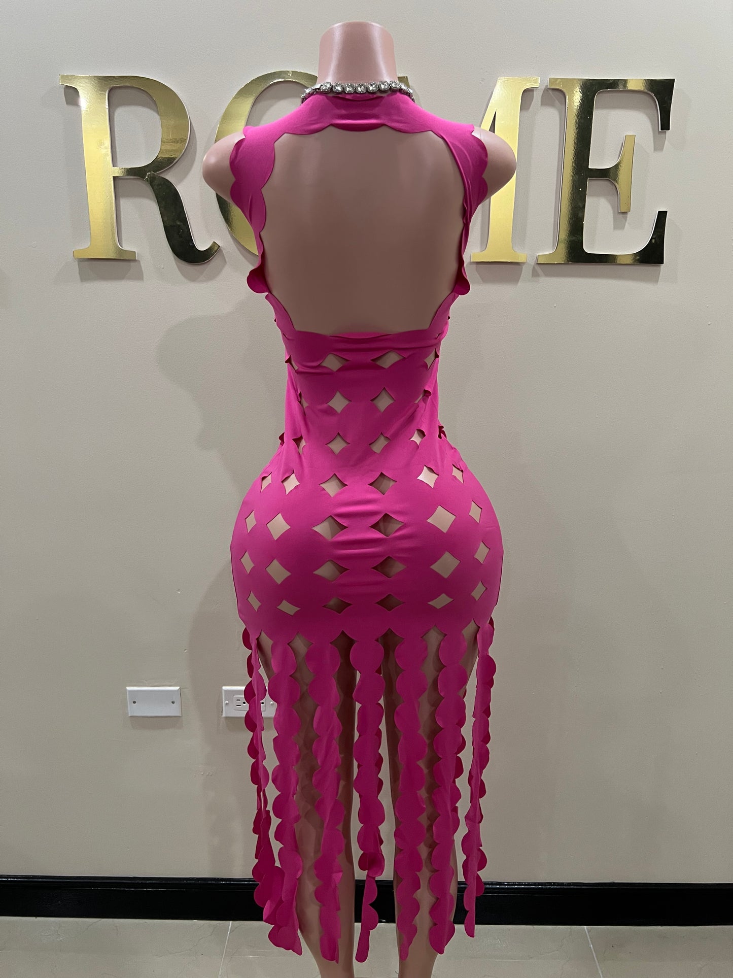 Tracy Cut Out Dress (Pink)