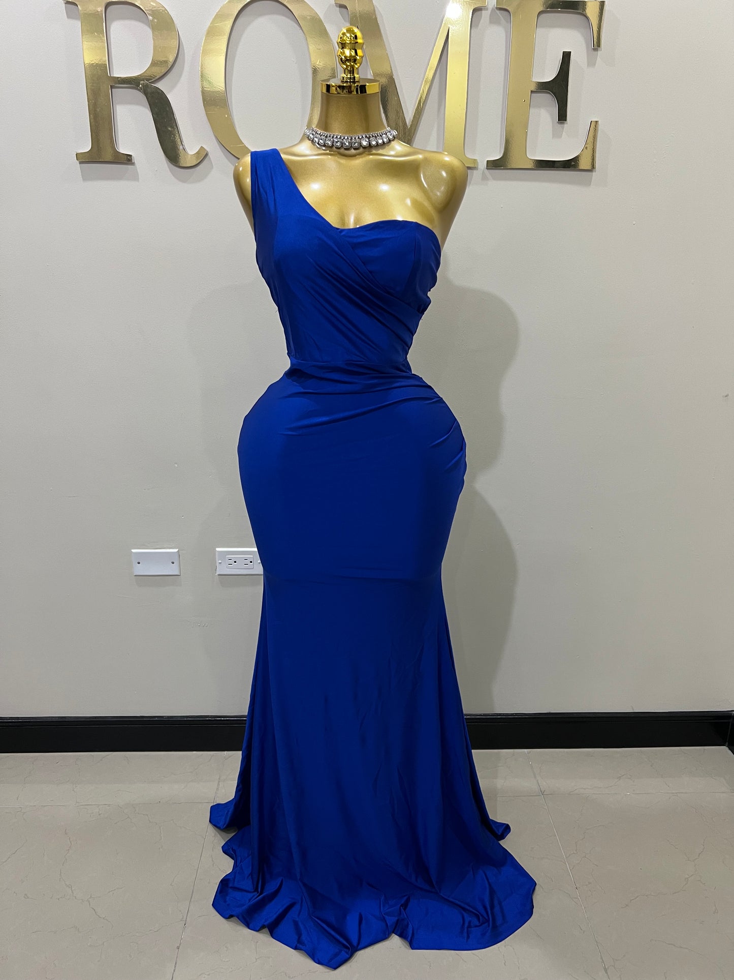 Kerry One Strap Dress (Blue)