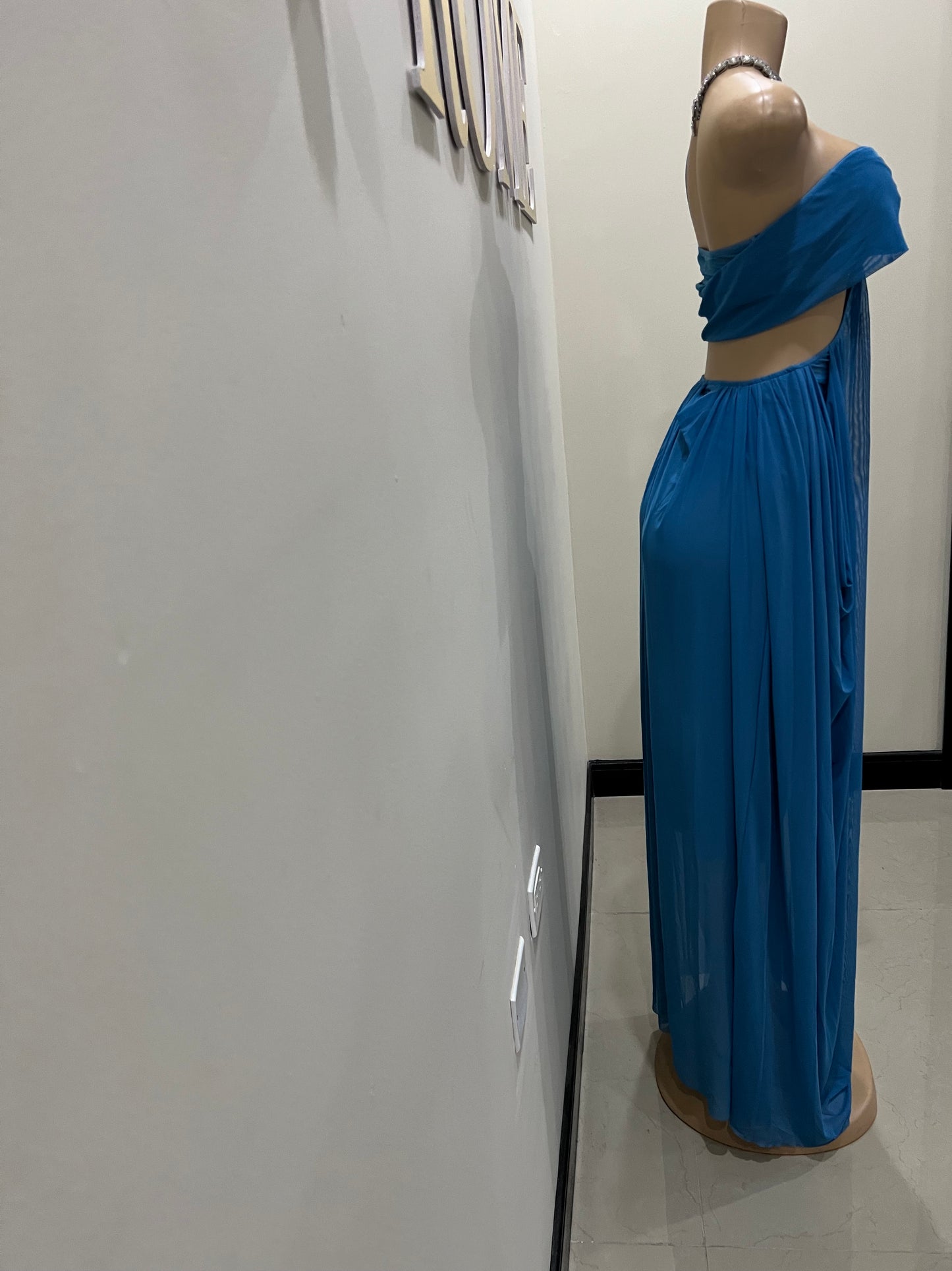Ruby Mesh Dress (Blue)