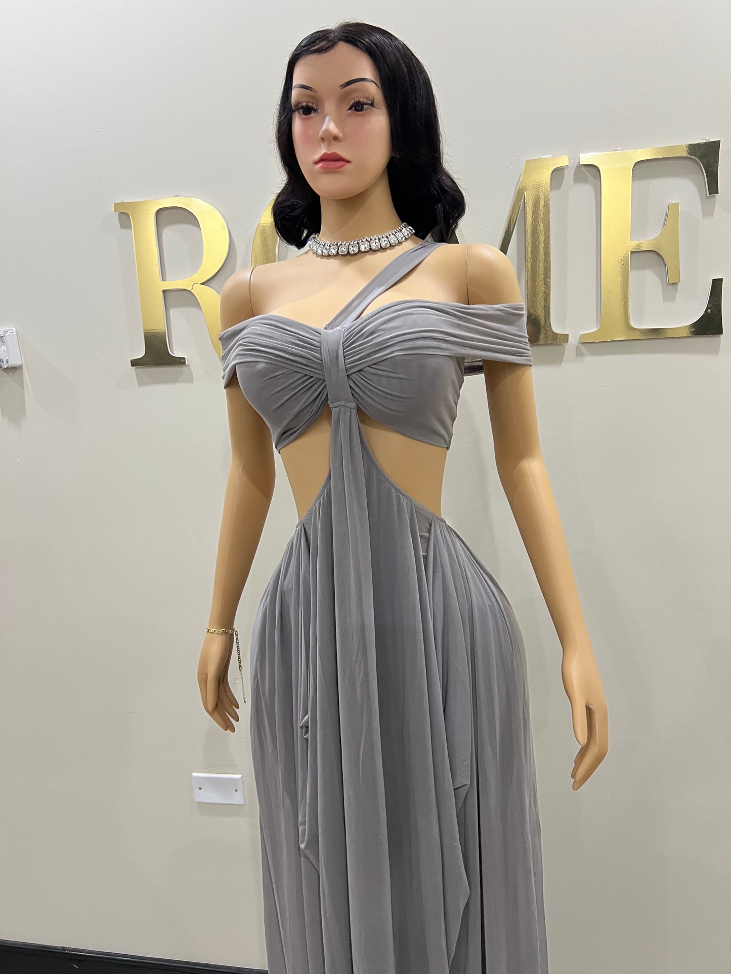 Ruby Mesh Dress (Grey)