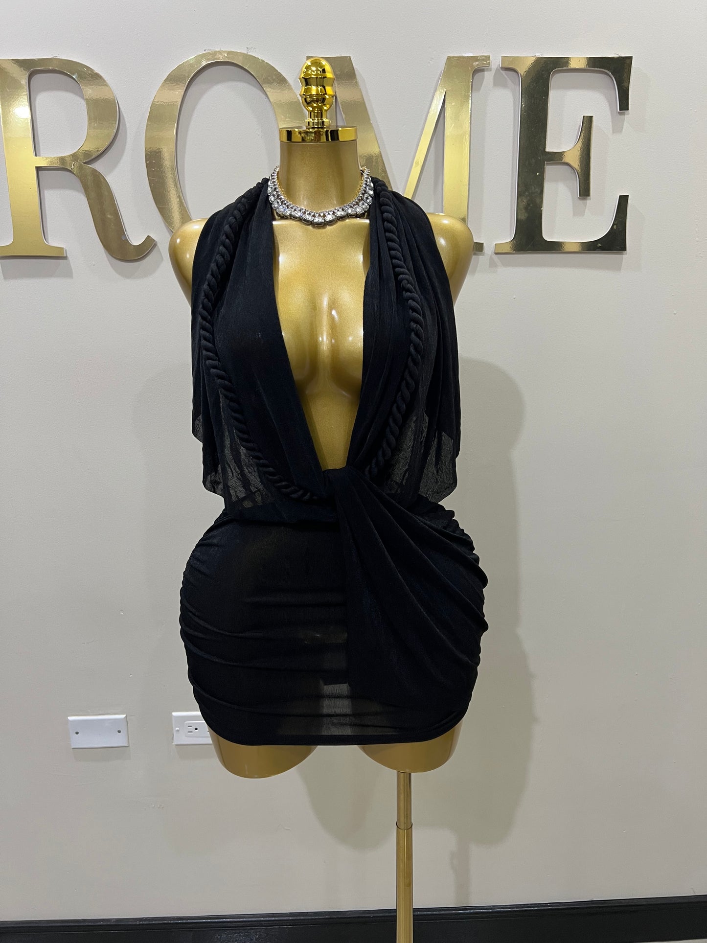 Cassie Rope Dress (Black)