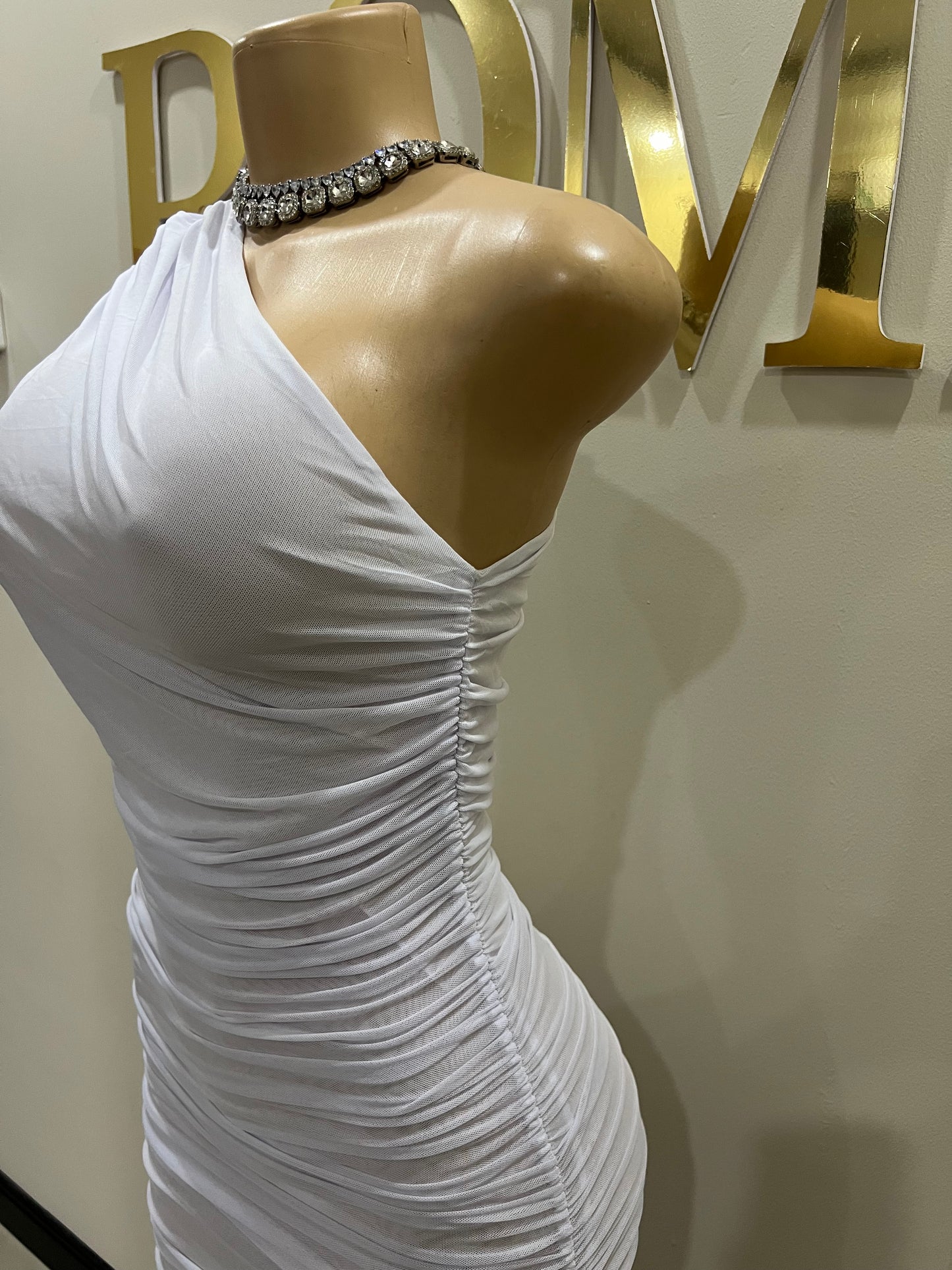 Michelle Mesh Dress (White)