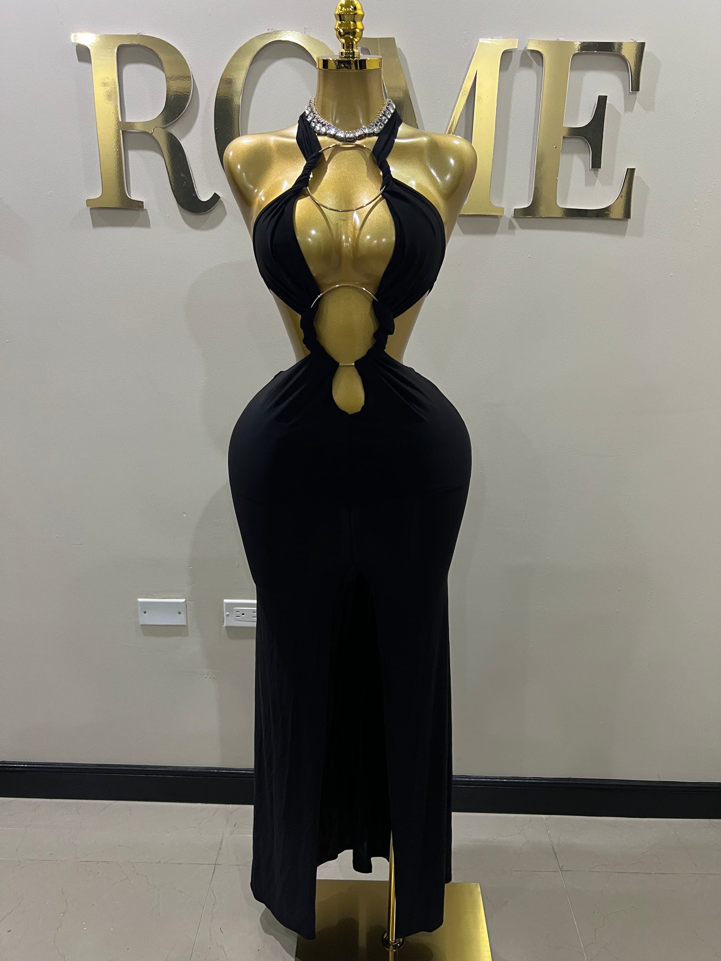 Indie Rings Dress (Black)