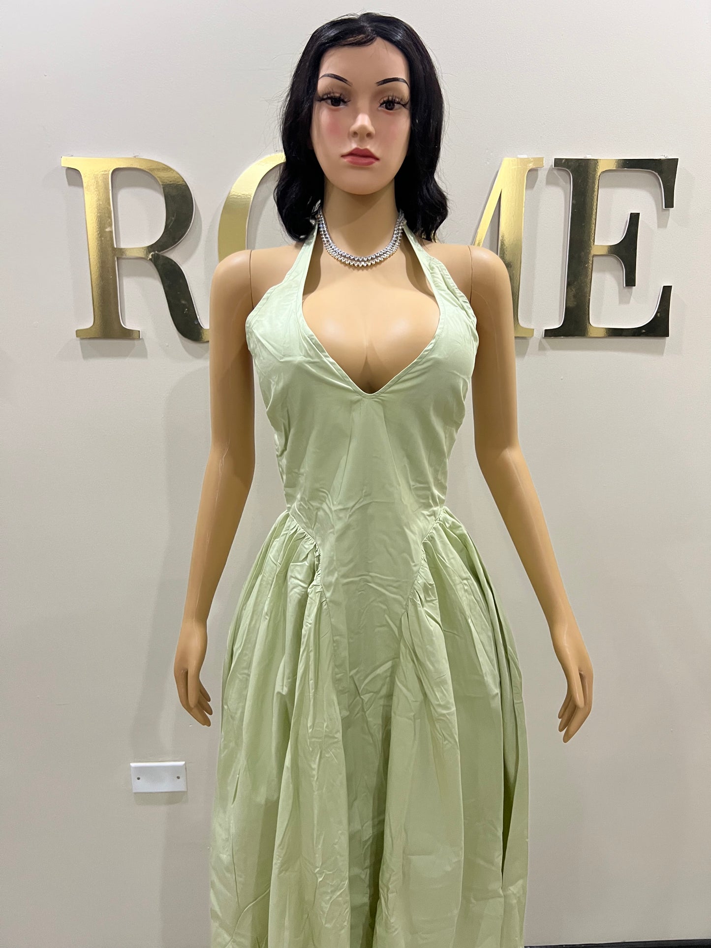 Kim Halter Diana Dress (Green)