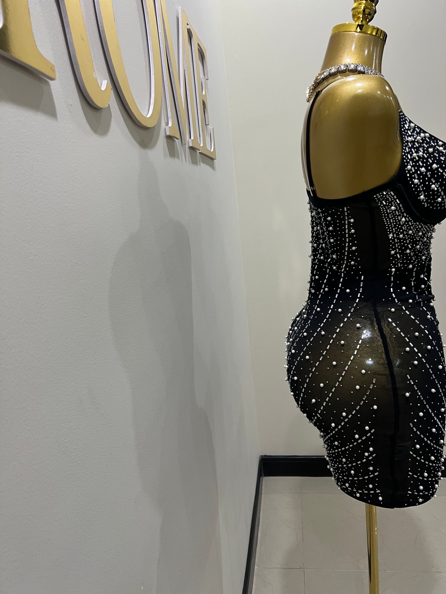Stardust Crystal Dress (Black)