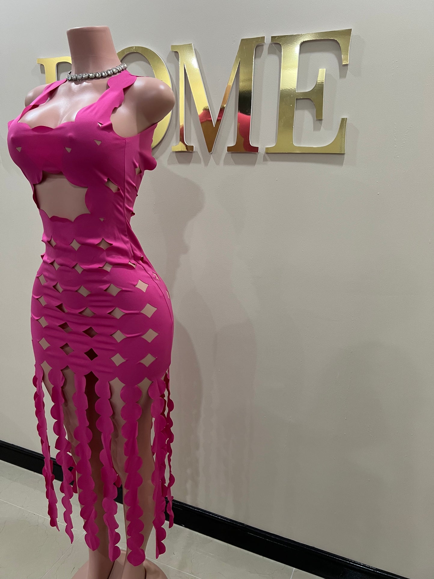 Tracy Cut Out Dress (Pink)