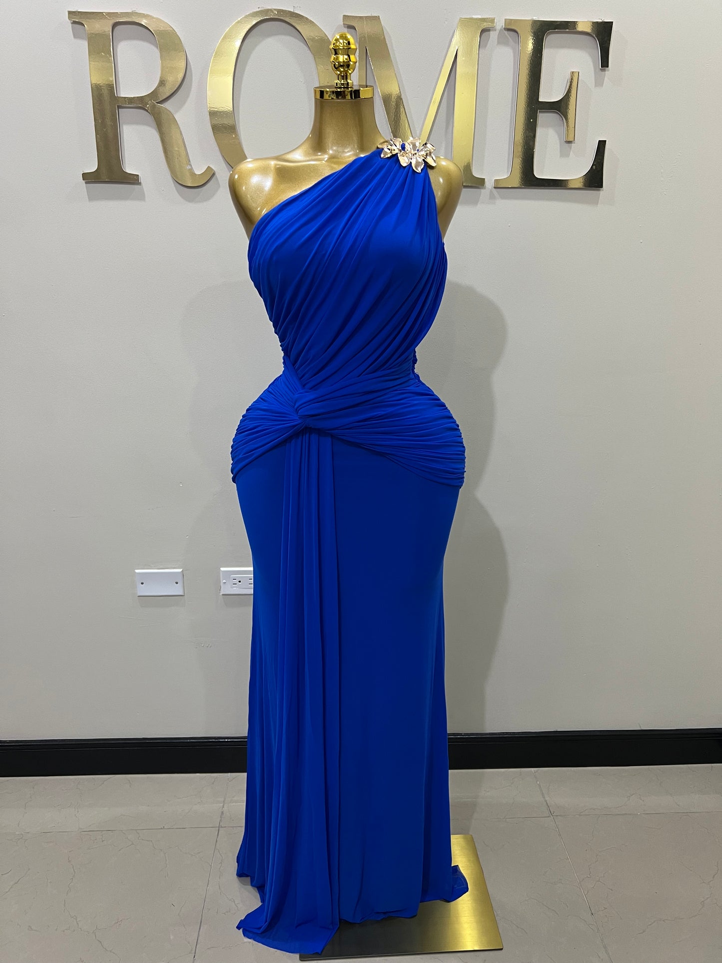 Michelle Petal Grace Dress (Bright Blue)
