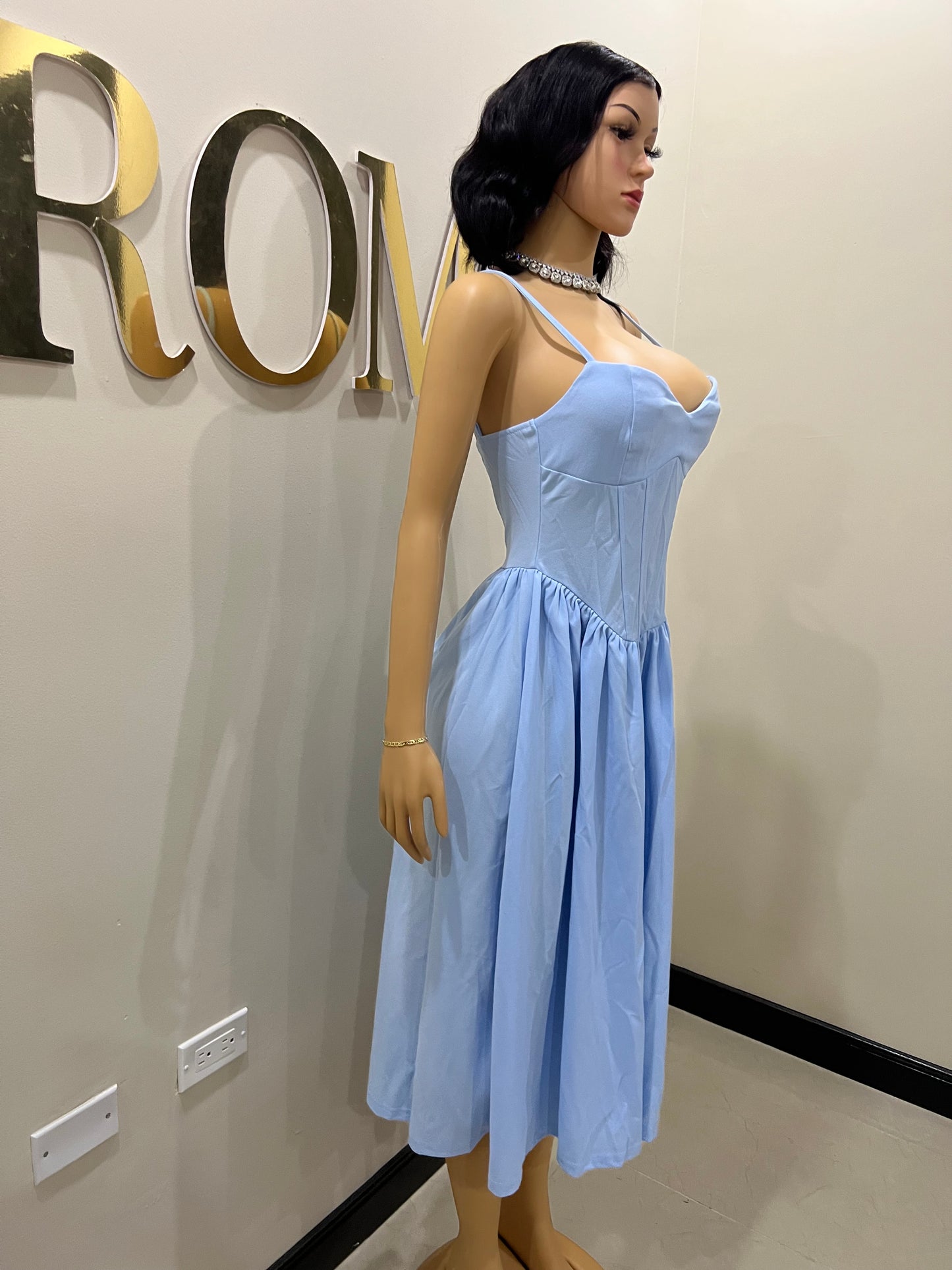 Daisy Diana Dress (Pale Blue)