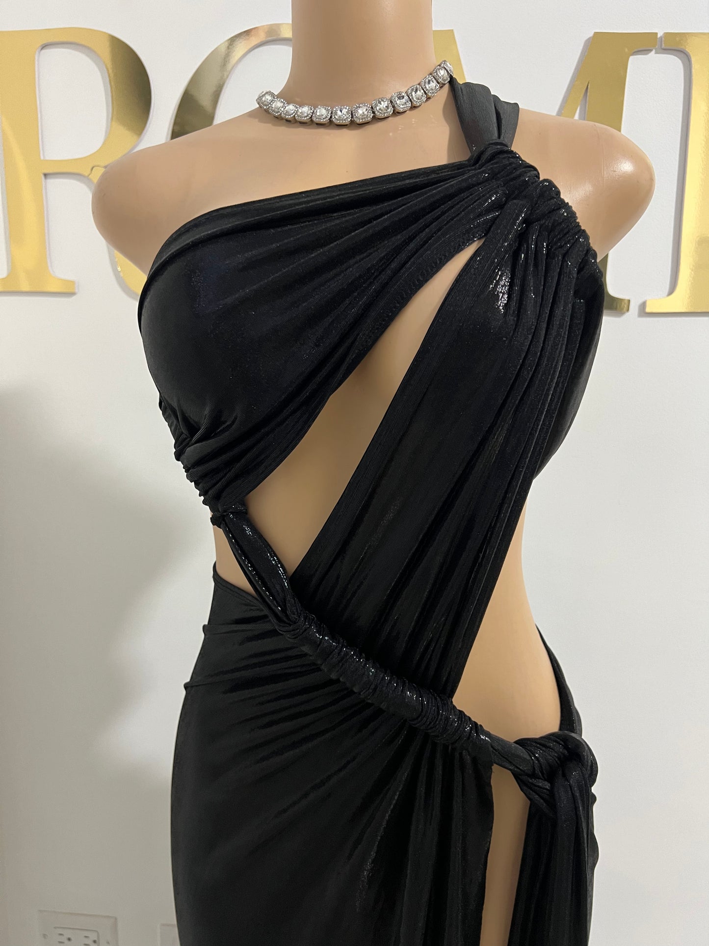 Giselle Asymmetrical Dress (Black)