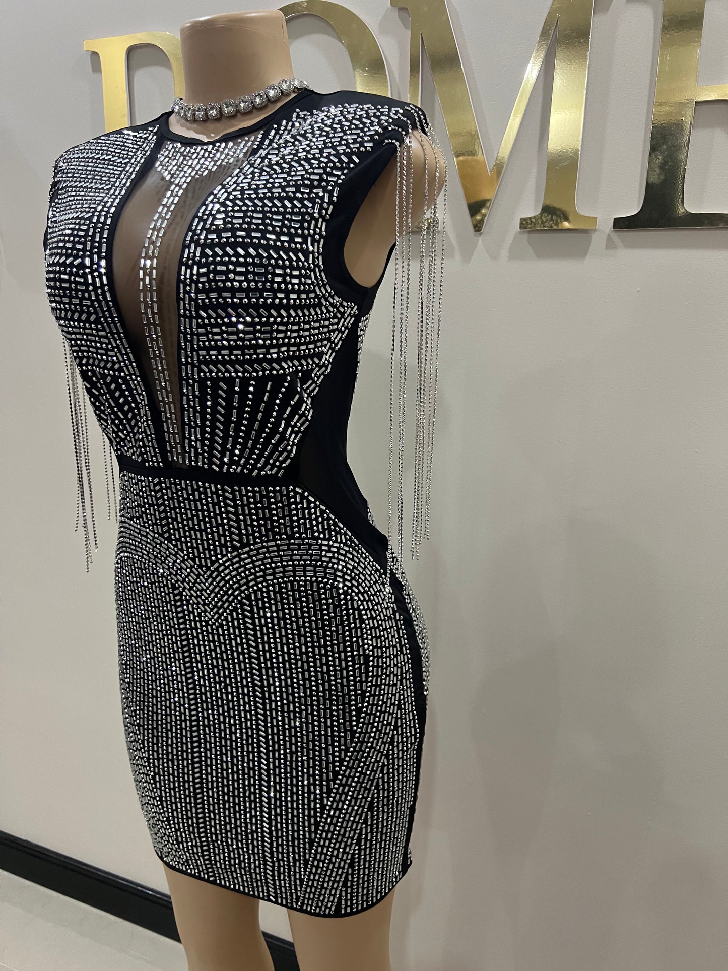 Brooke Crystal Dress (Black)