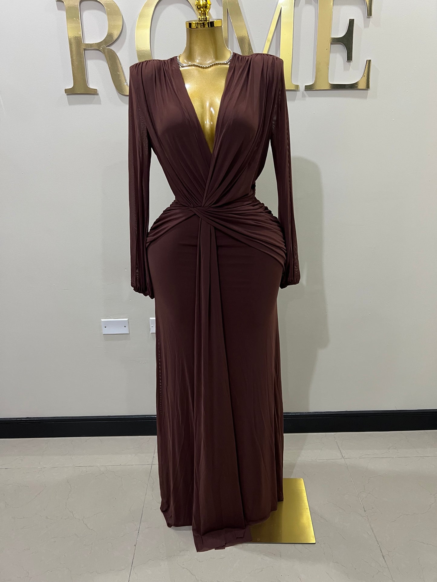 Michelle Victoria Dress (Brown)