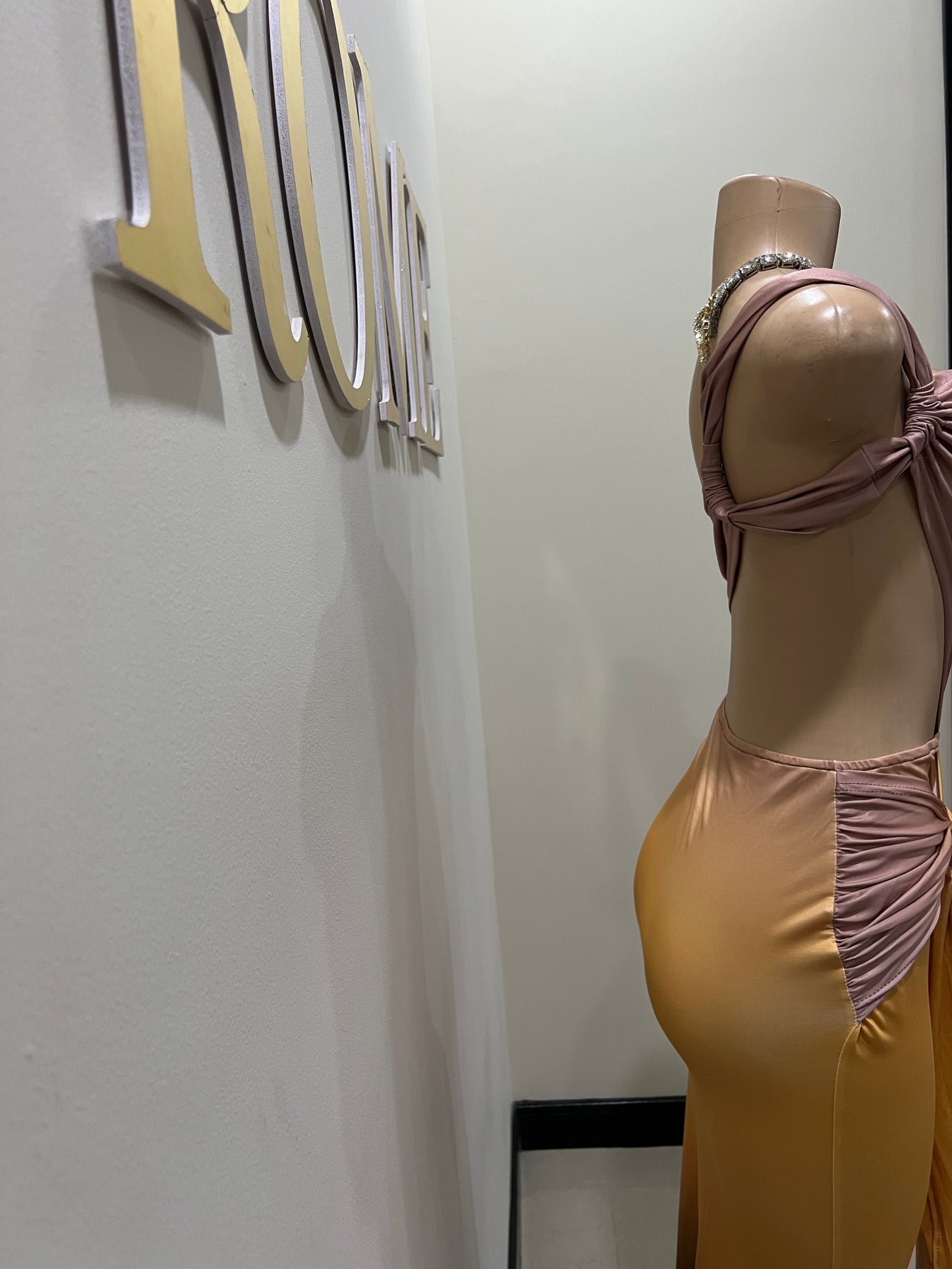 Emma Giselle Multi Dress (Brown)