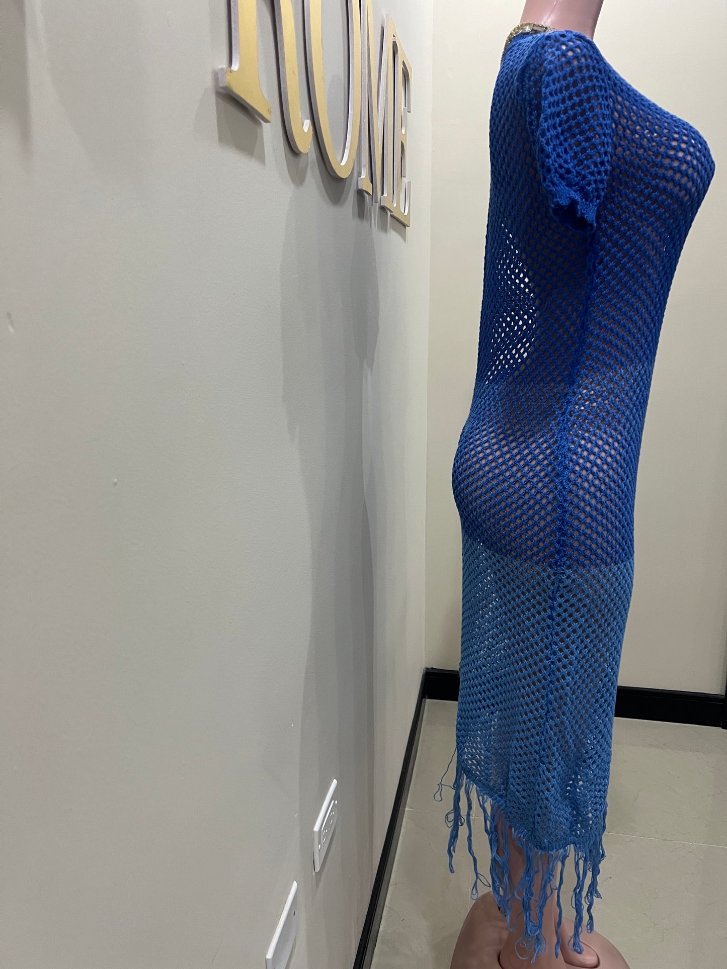 Mimi Crochet Dress (Blue)