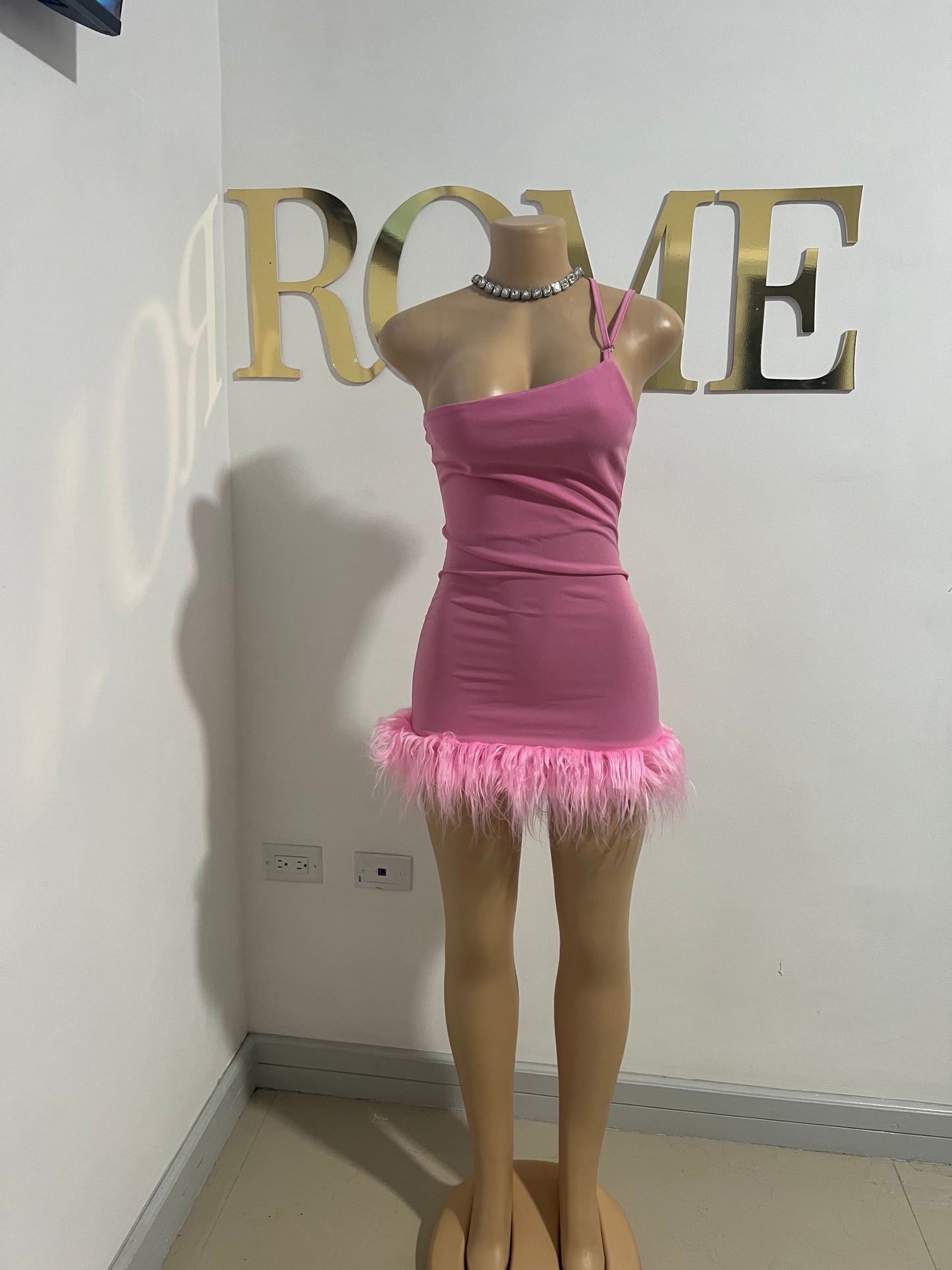 Moira Mini Dress (Light-Pink)
