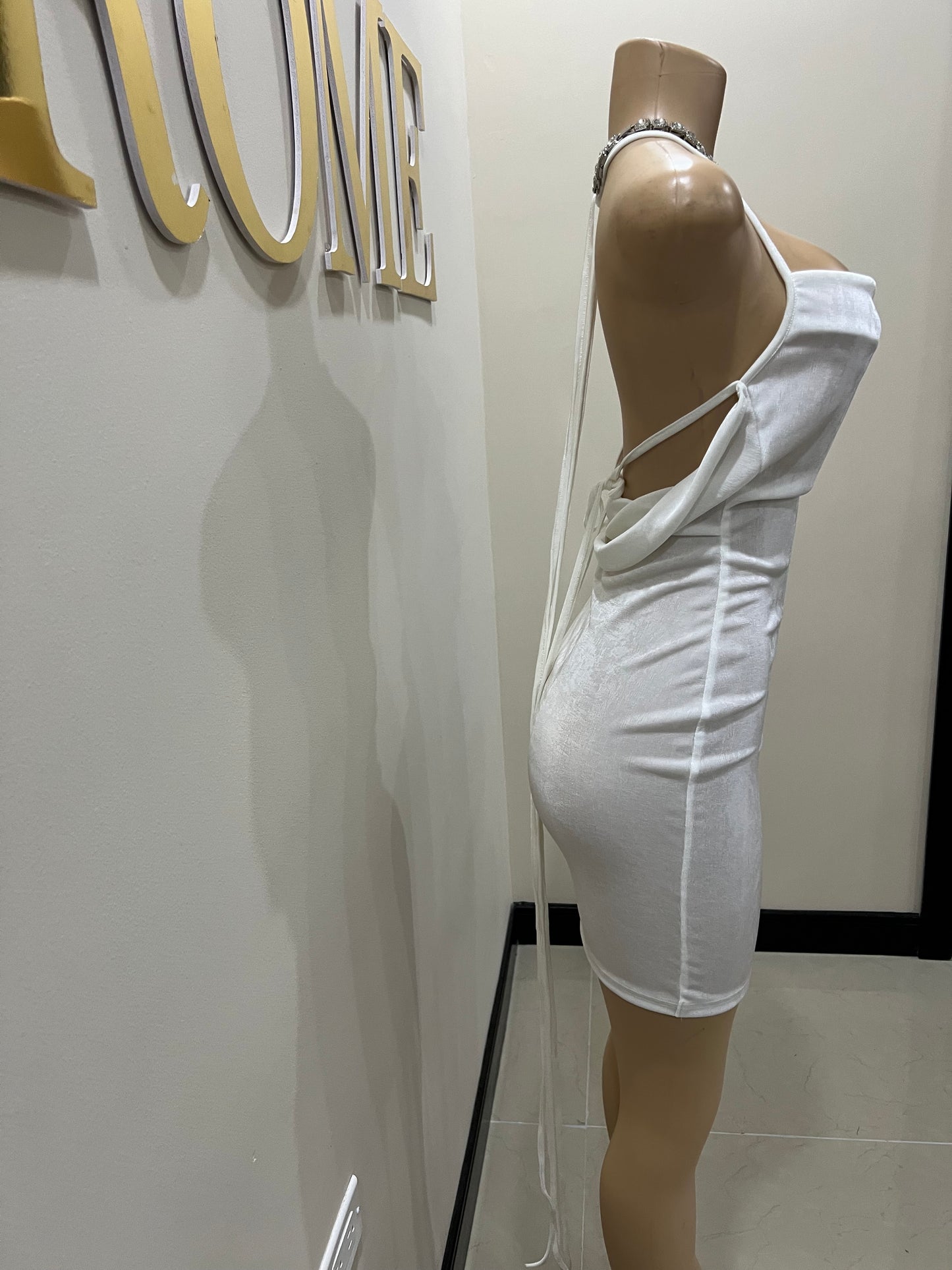 Carey Mini Dress (White)