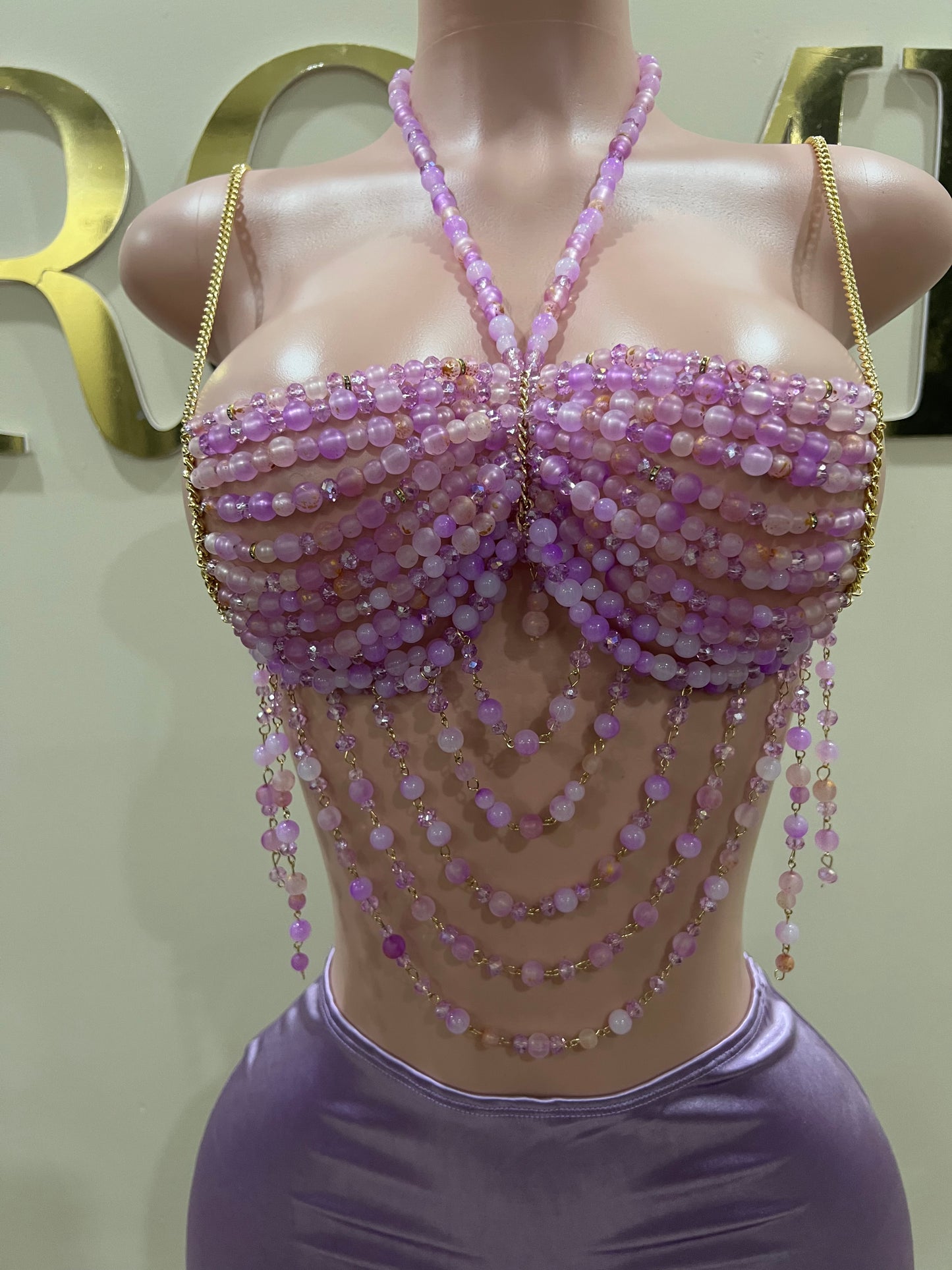 Priya Beaded Top Only (Purple)