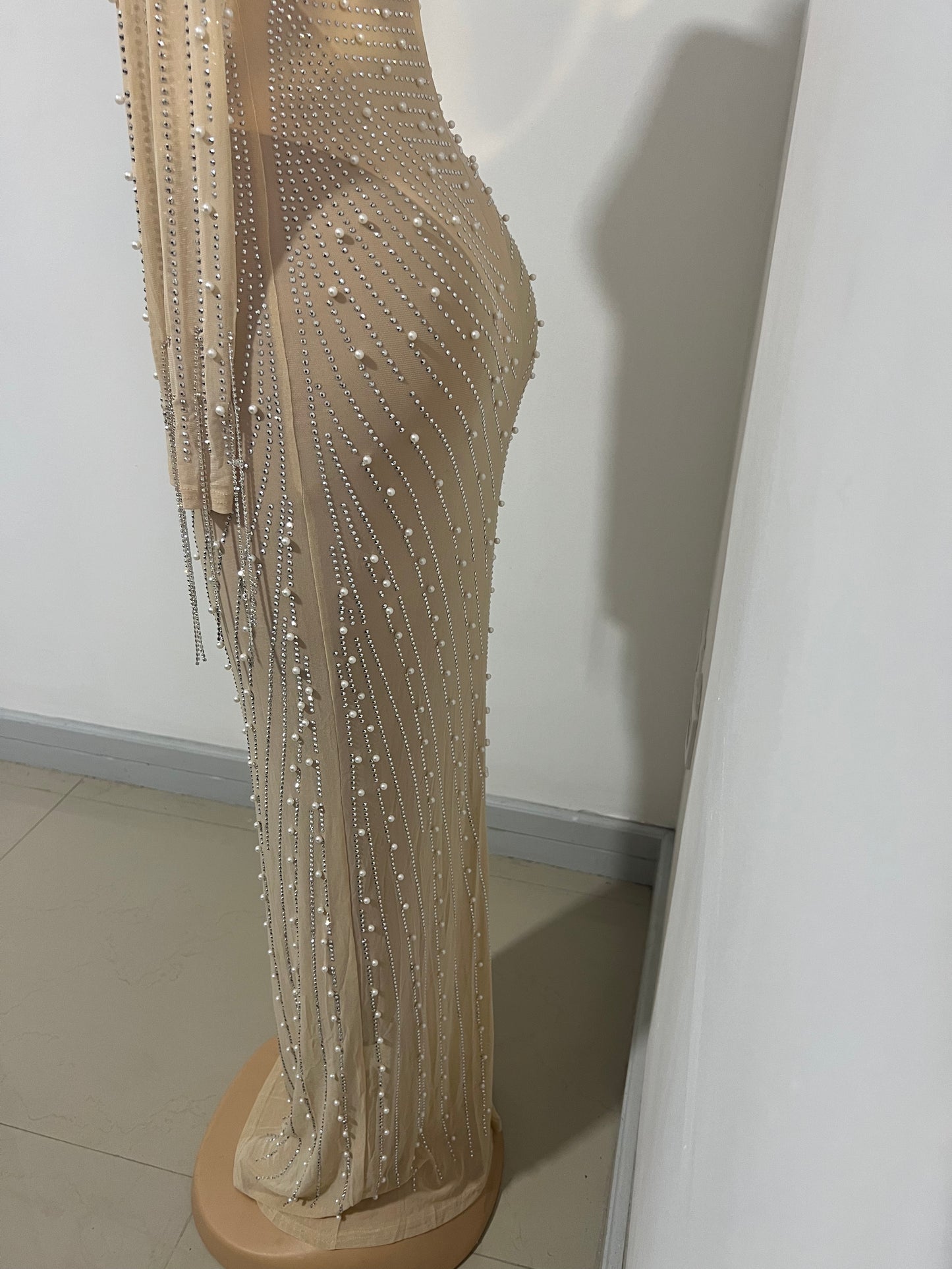 Ellie Long Dress (Nude)