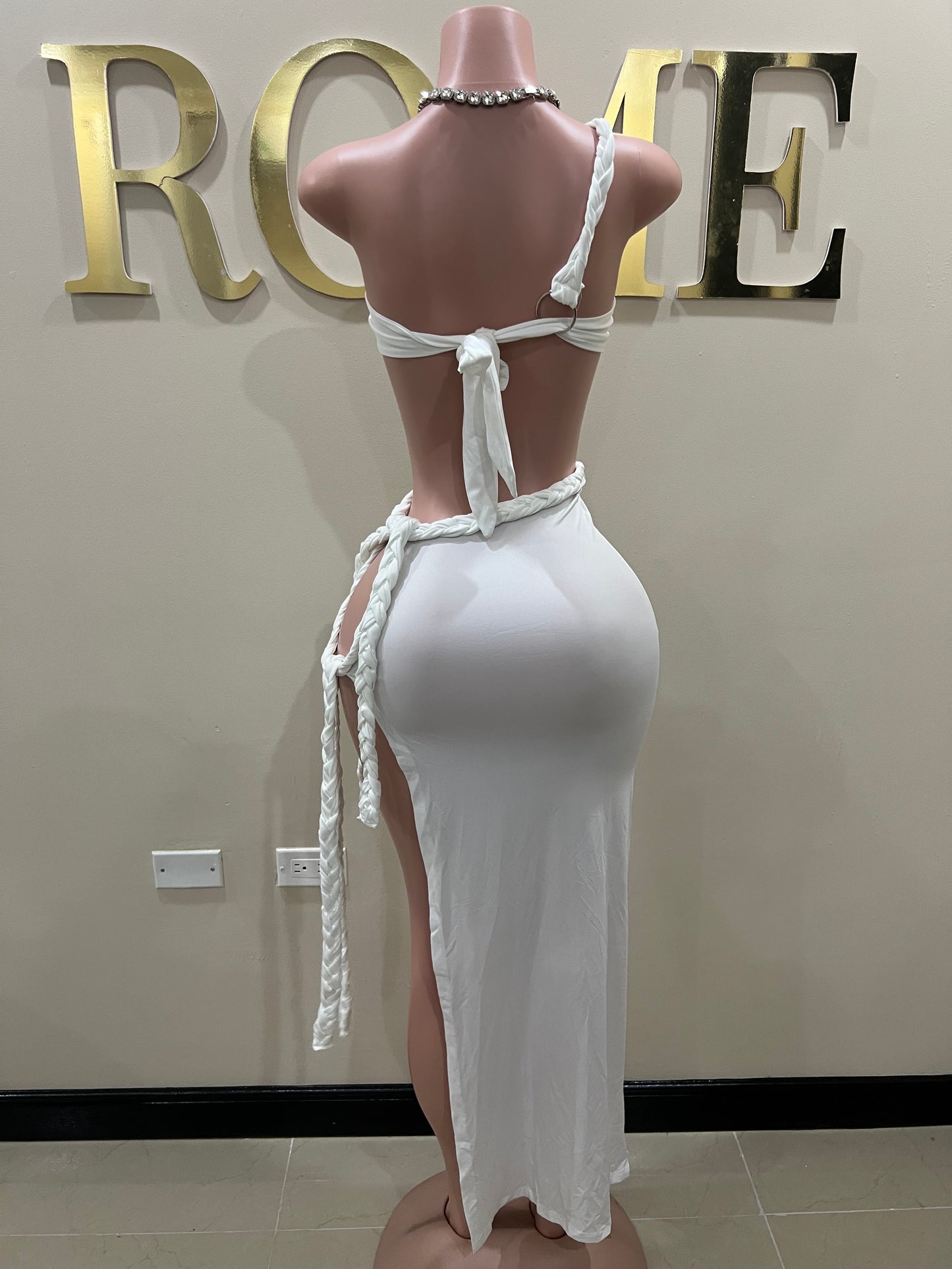 Tyra Braided Dress (White)
