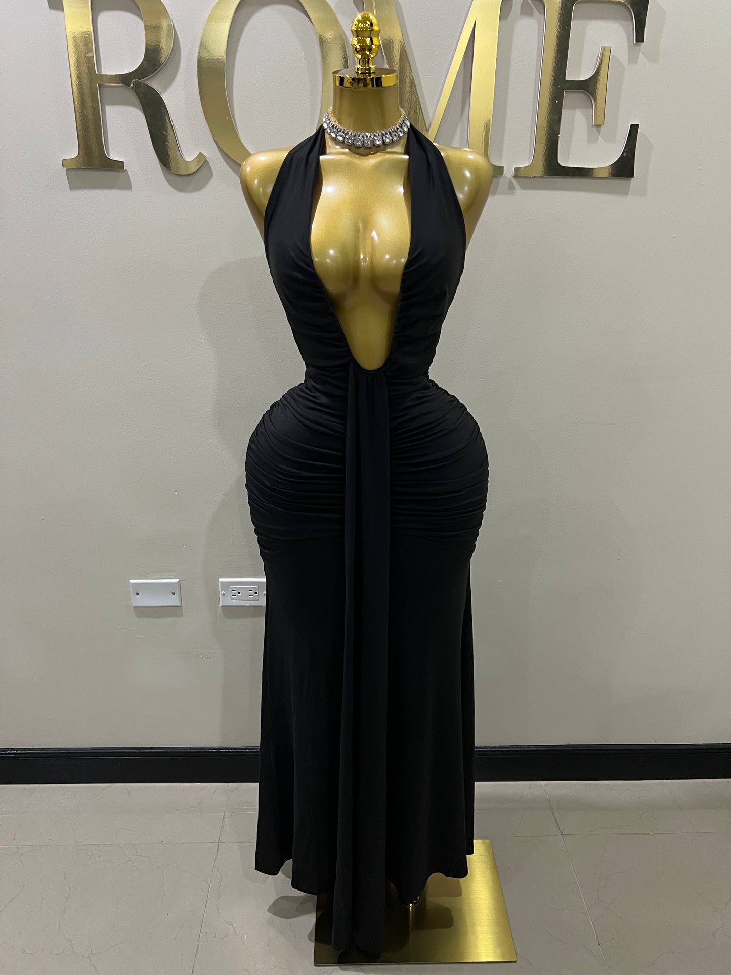 Chinelle Nara Halter Dress (Black)