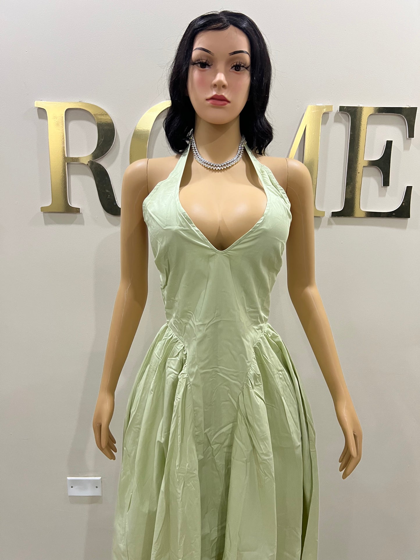 Kim Halter Diana Dress (Green)