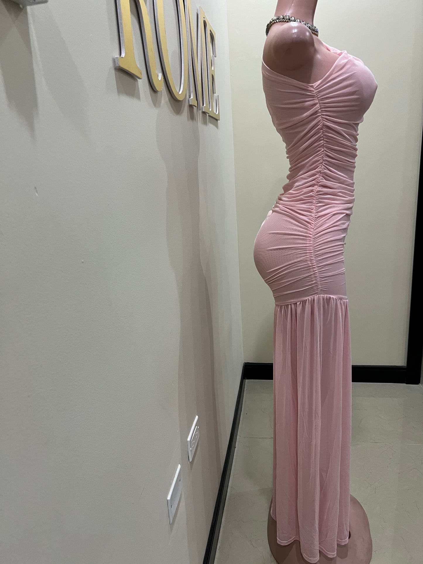 Michelle Mesh Dress (Pink)