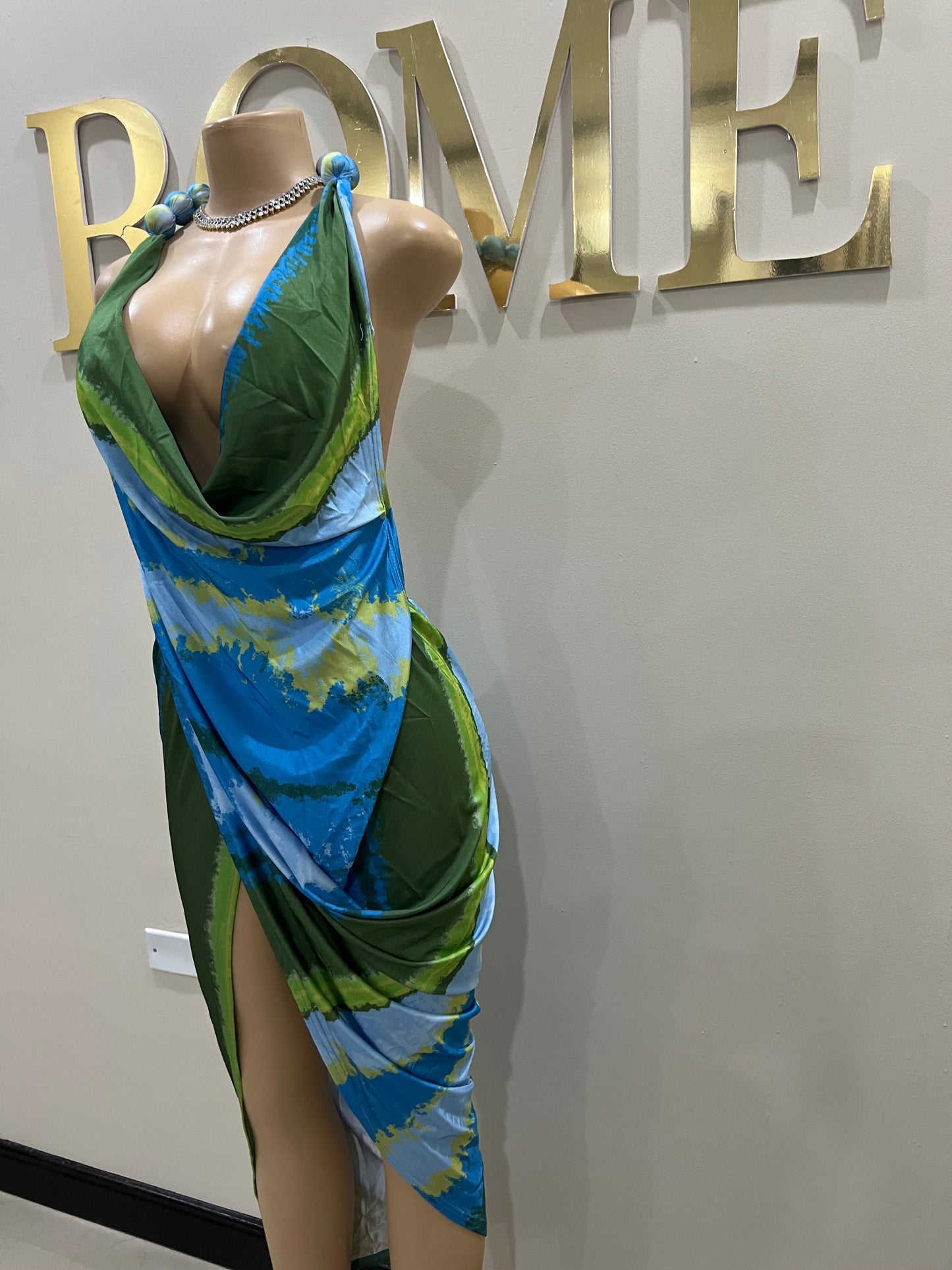 Lucia Wrap Dress (Blue)