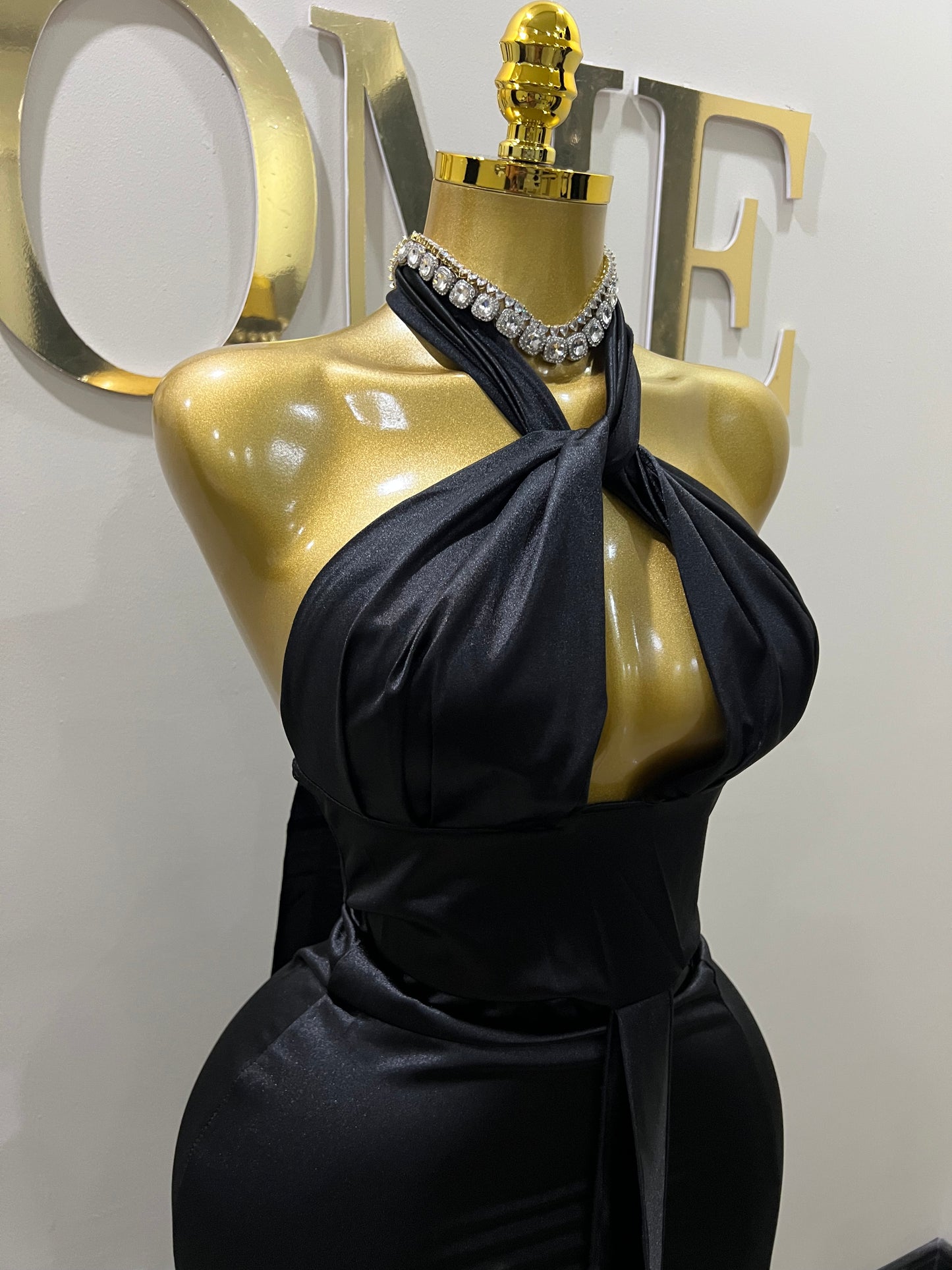 Alba 2 Pcs Dress (Black)