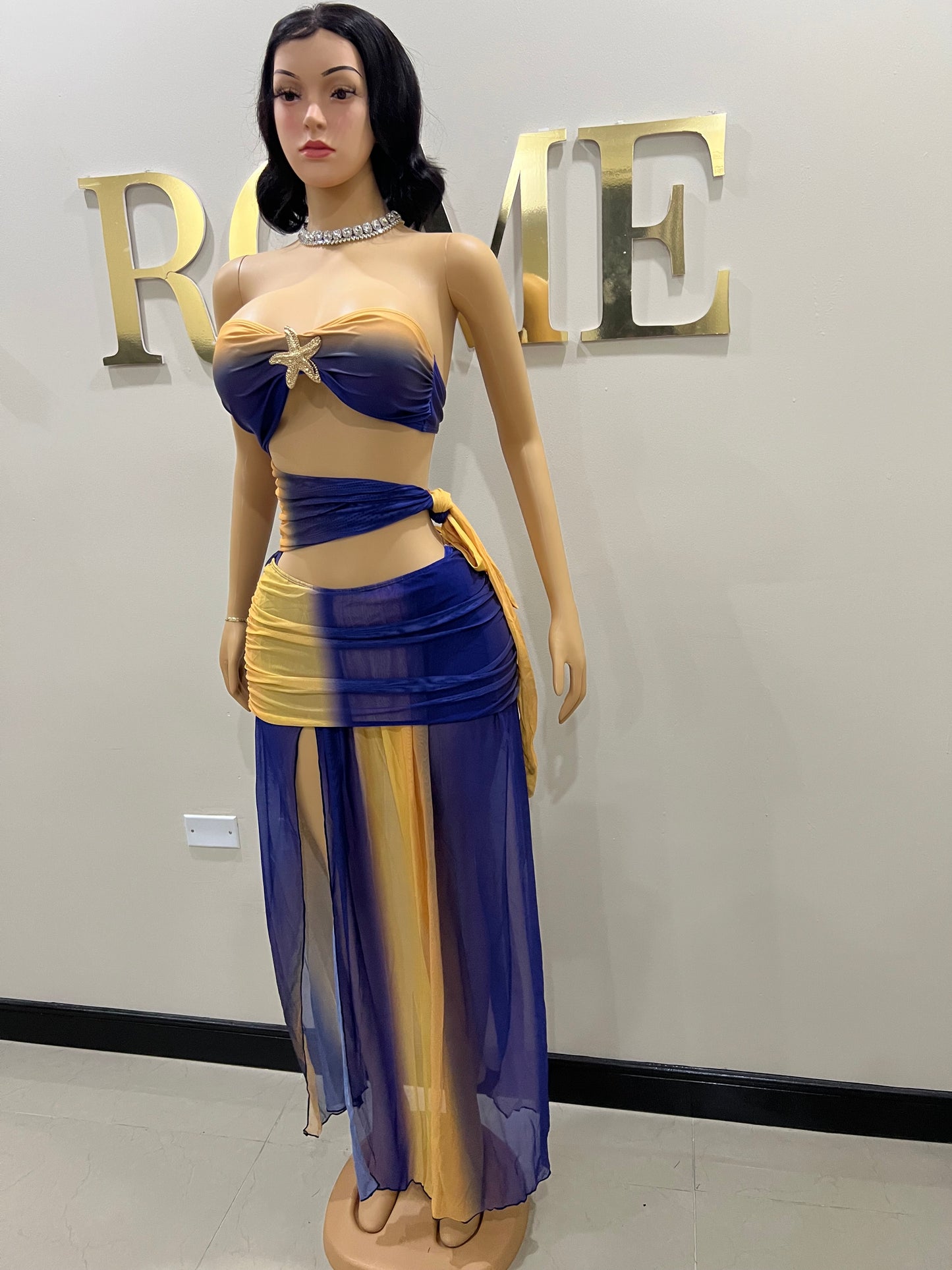 Starfish 2 Pcs Monokini & Skirt Set