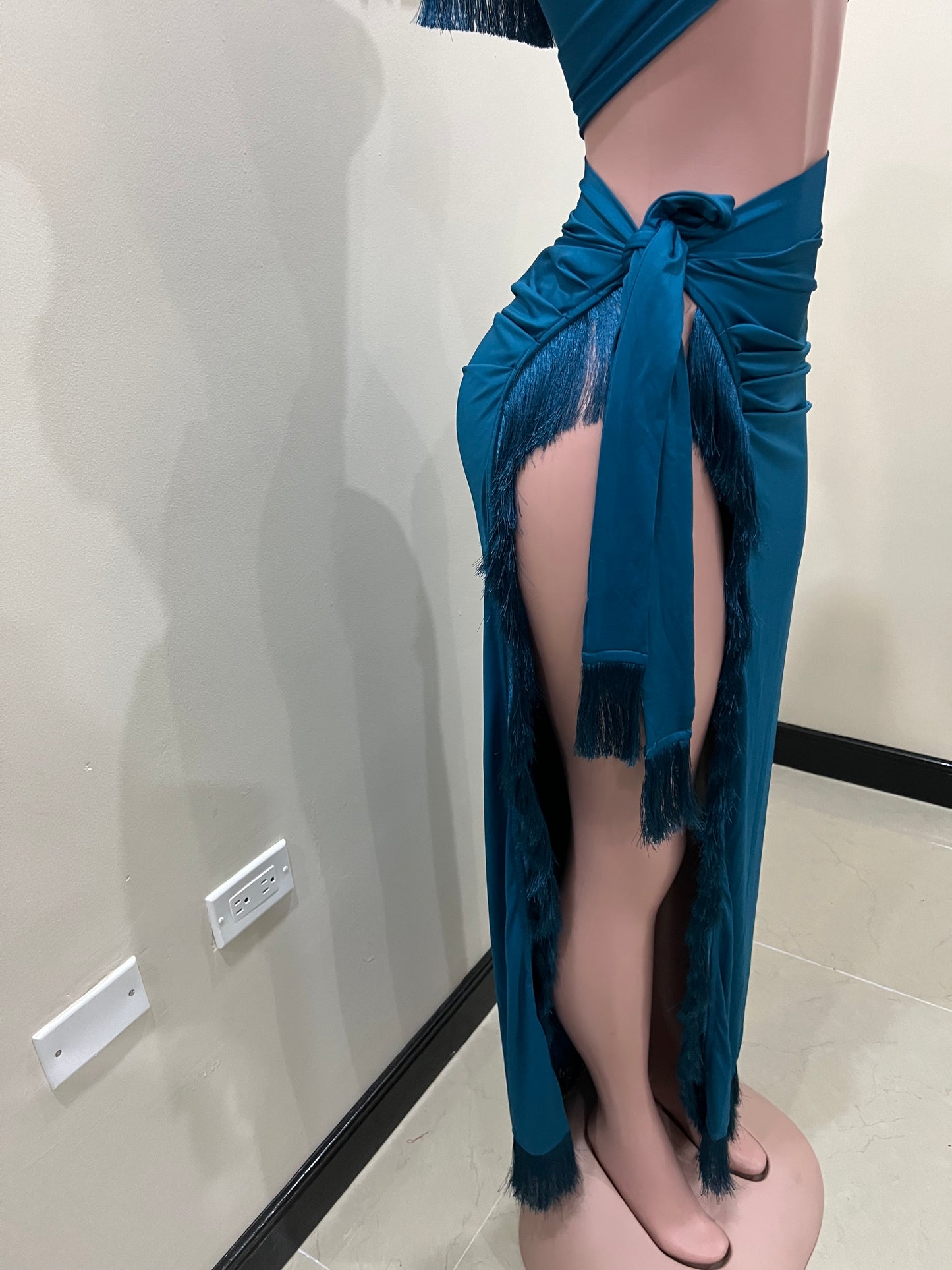 Bonnie Wrap 2 pcs Skirt Set (Teal)