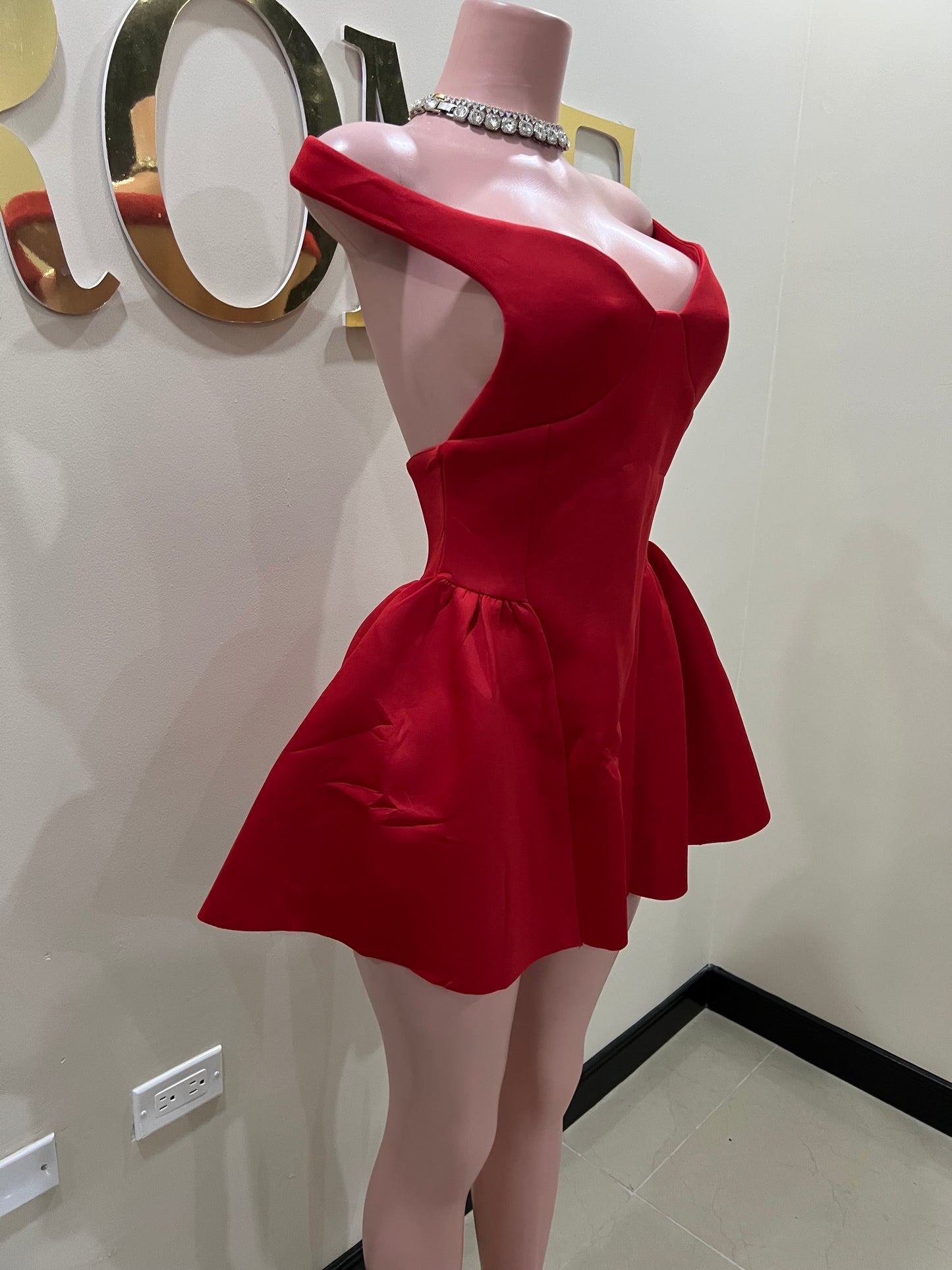 Francesca Diana Dress (Red)