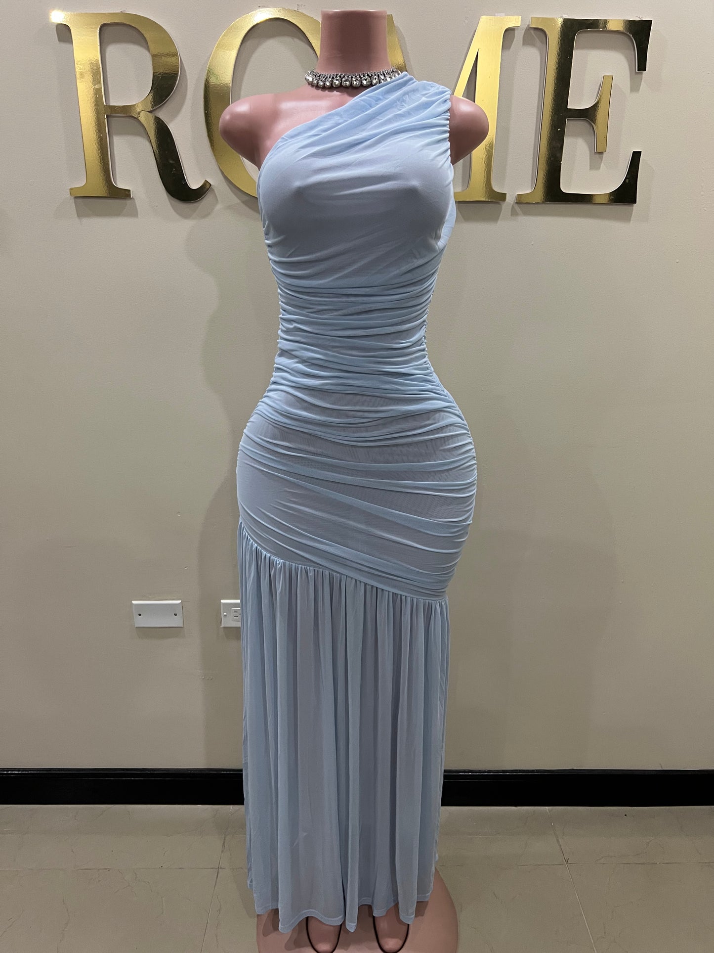 Michelle Mesh Dress (Blue)