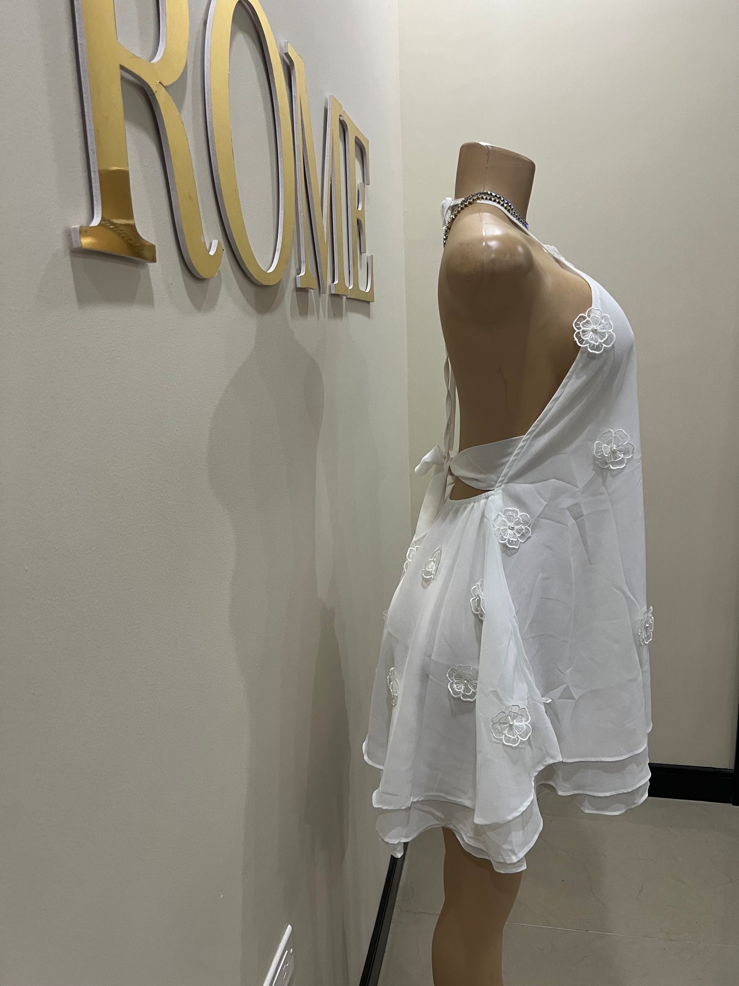 Rumi Petal Dress (White)