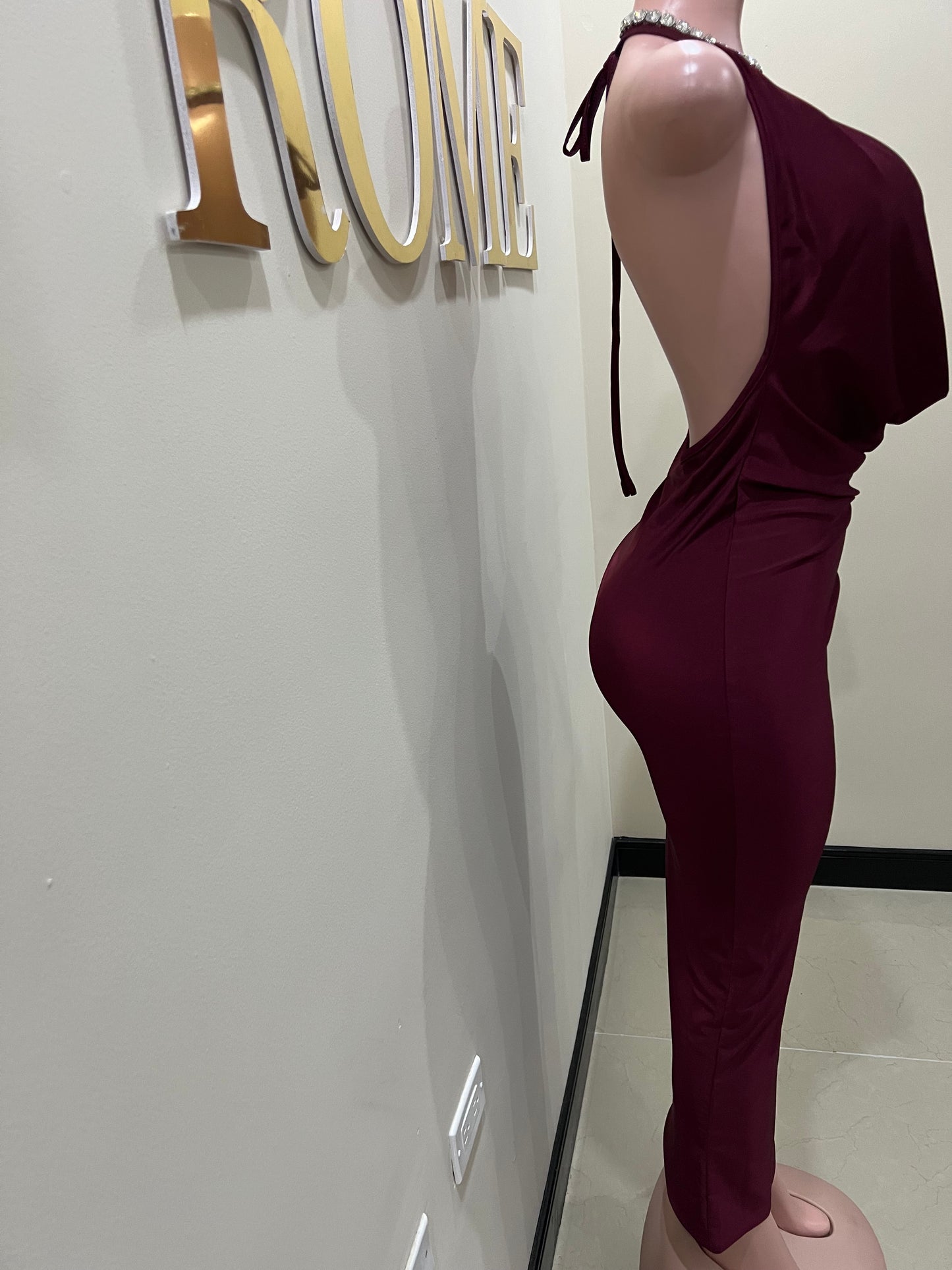 Sinatra Slay Dress (Burgundy)