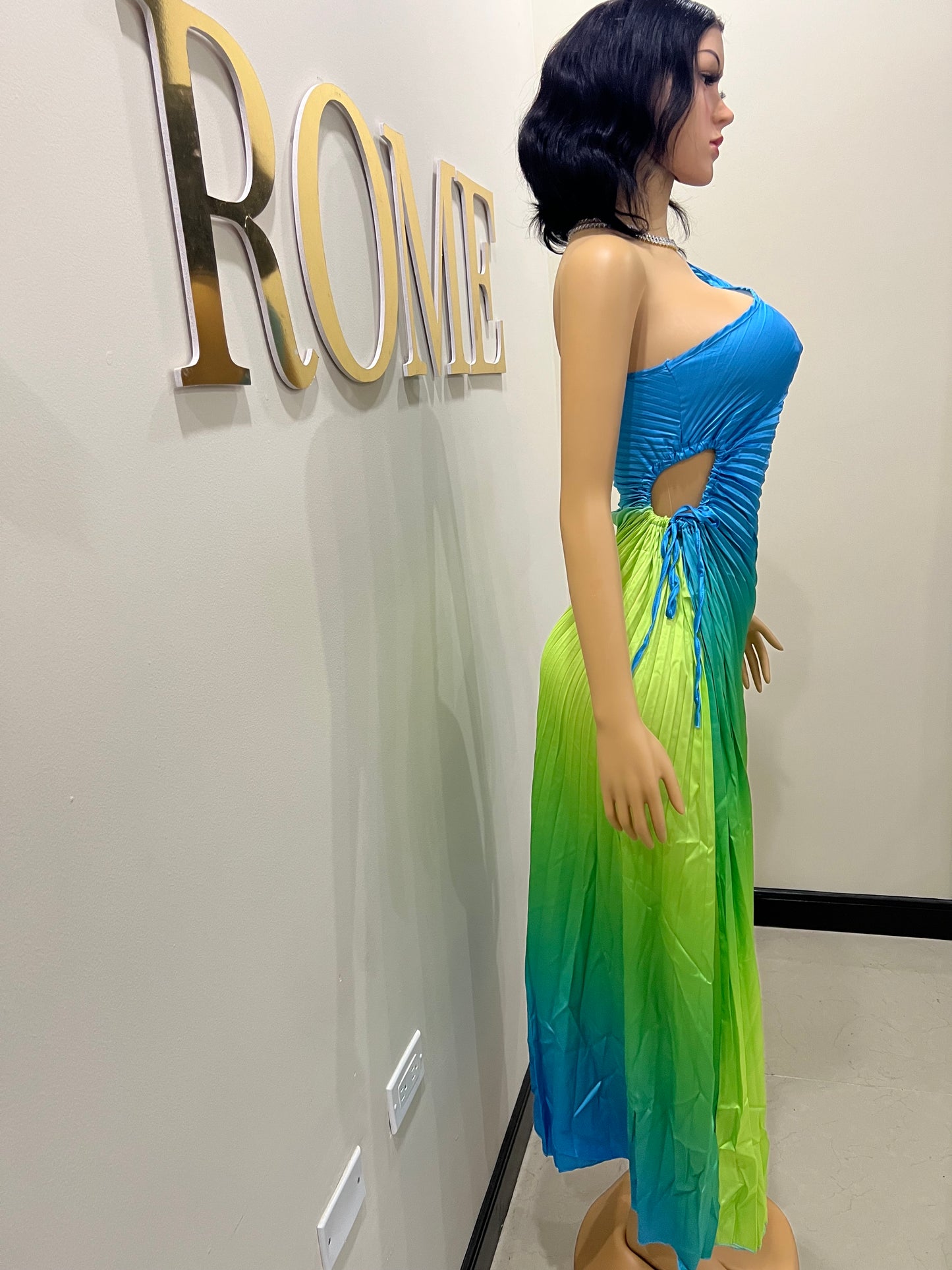 Carli Dress (Blue - green)