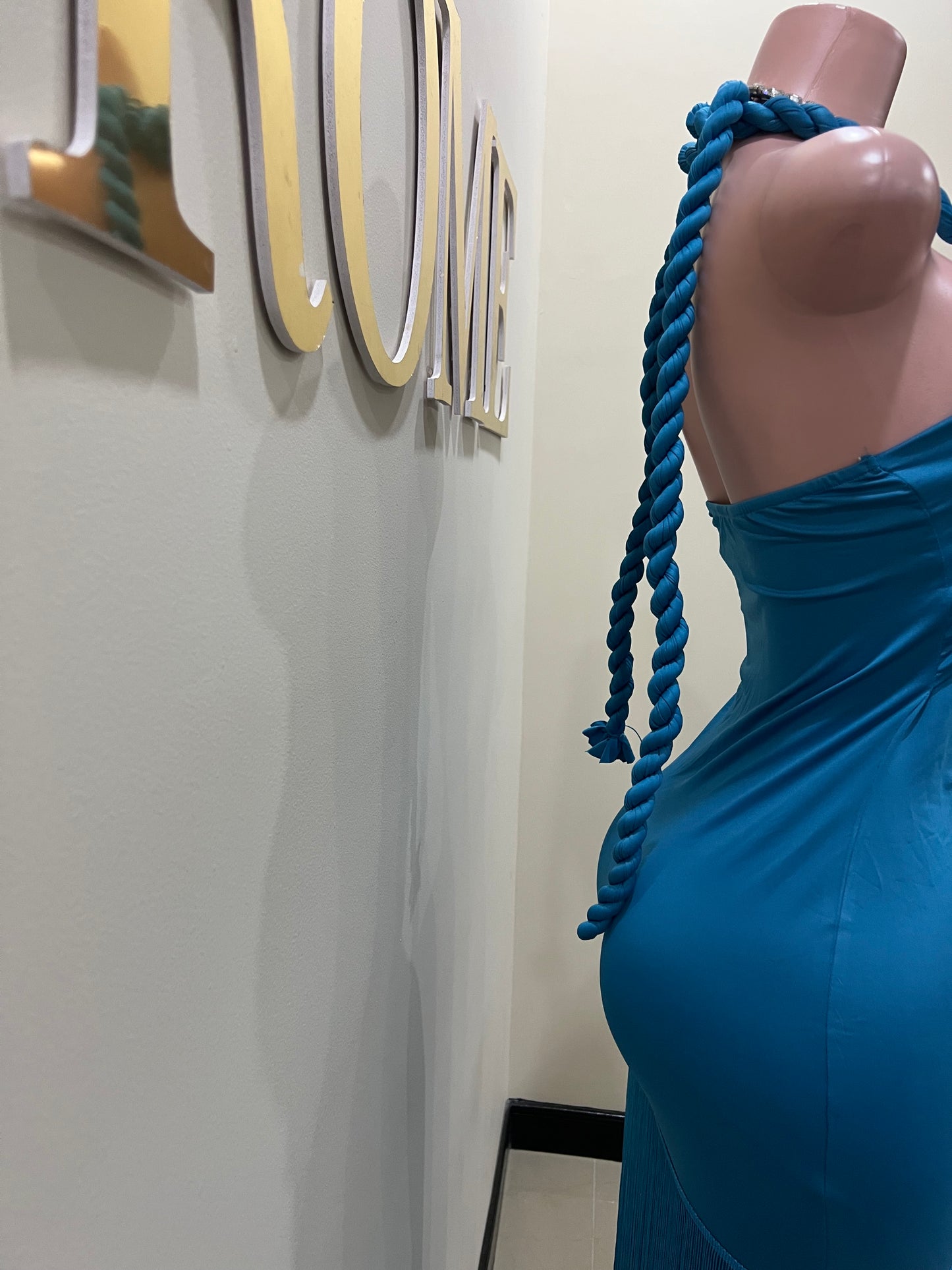 Diva Fringe Dress (Blue)