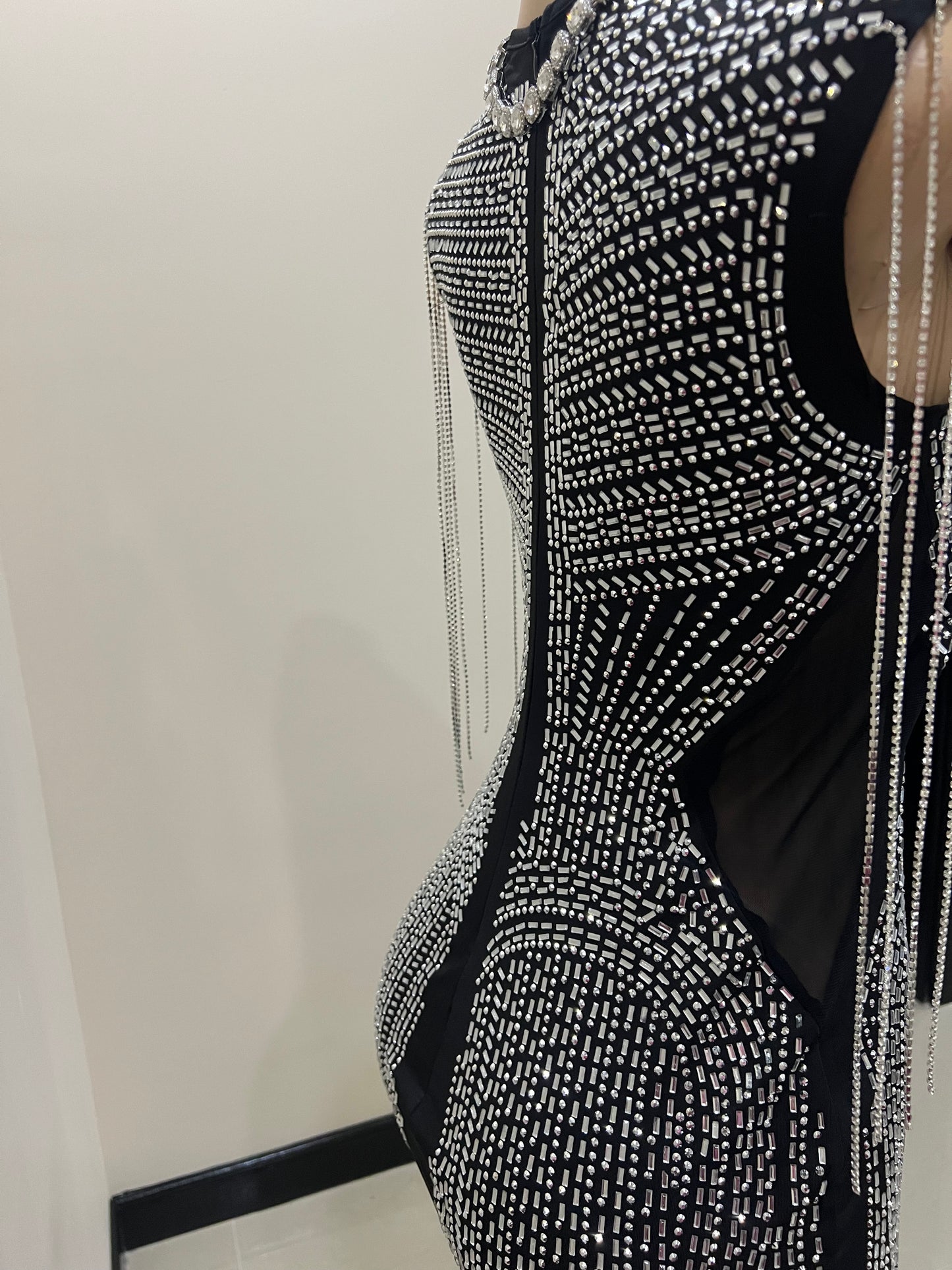 Brooke Crystal Dress (Black)