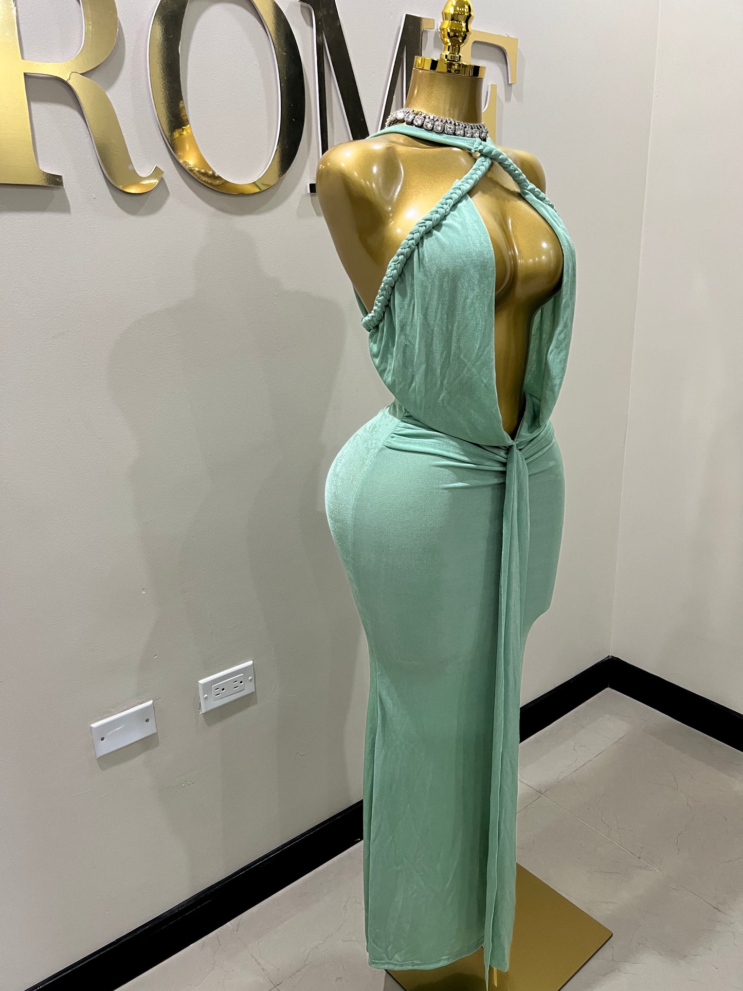 Alaine Braided Dress (Green)