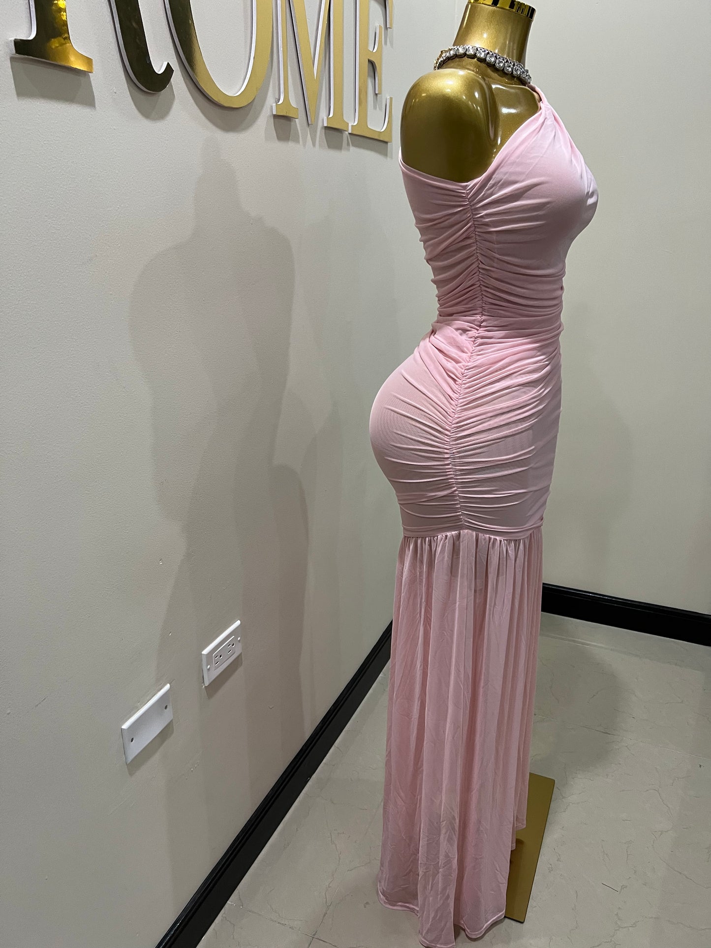 Michelle Mesh Dress (Pink)