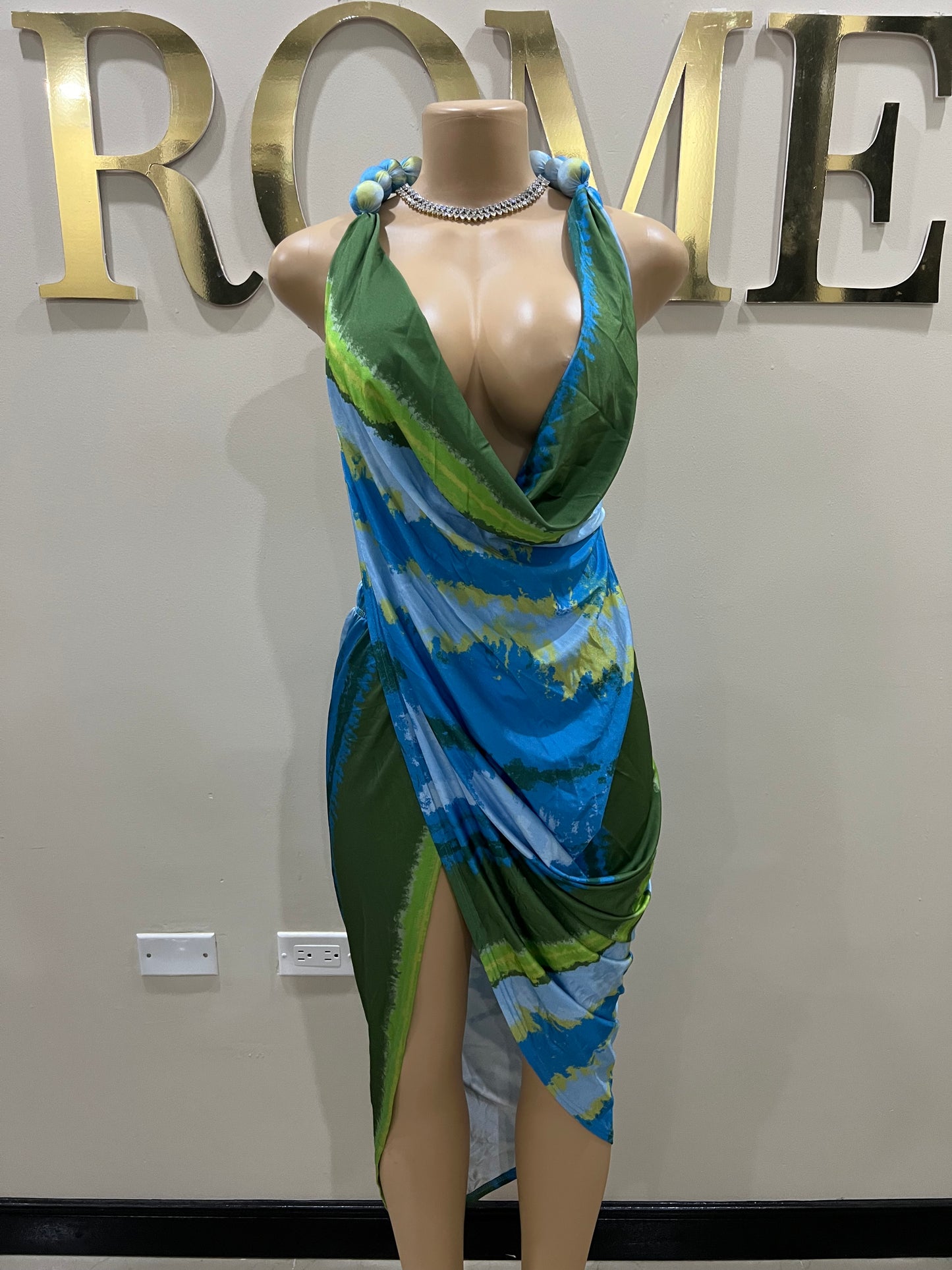 Lucia Wrap Dress (Blue)