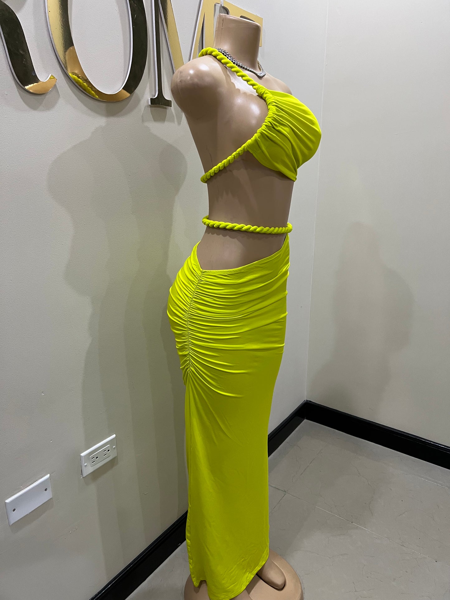 Emma Giselle Rope Skirt Set (Green)