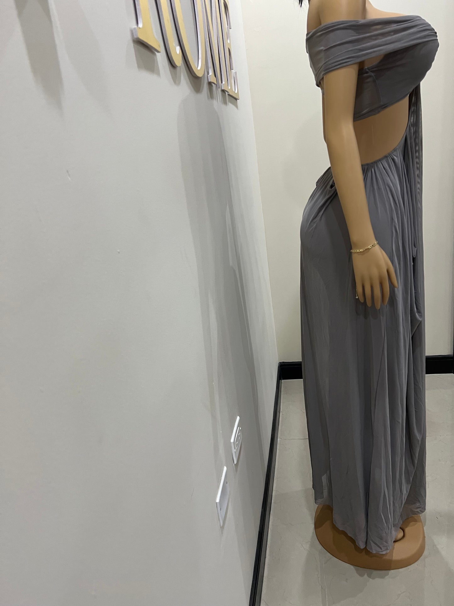 Ruby Mesh Dress (Grey)