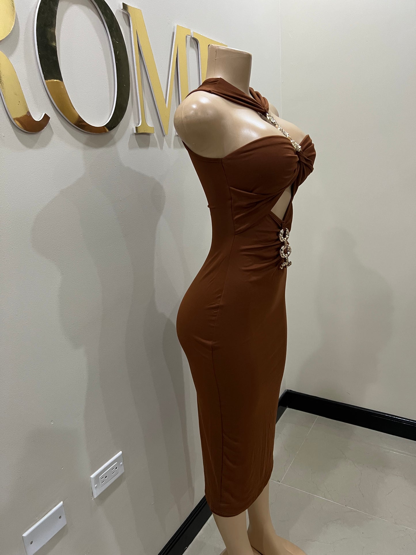 Ming V Dress (Brown)