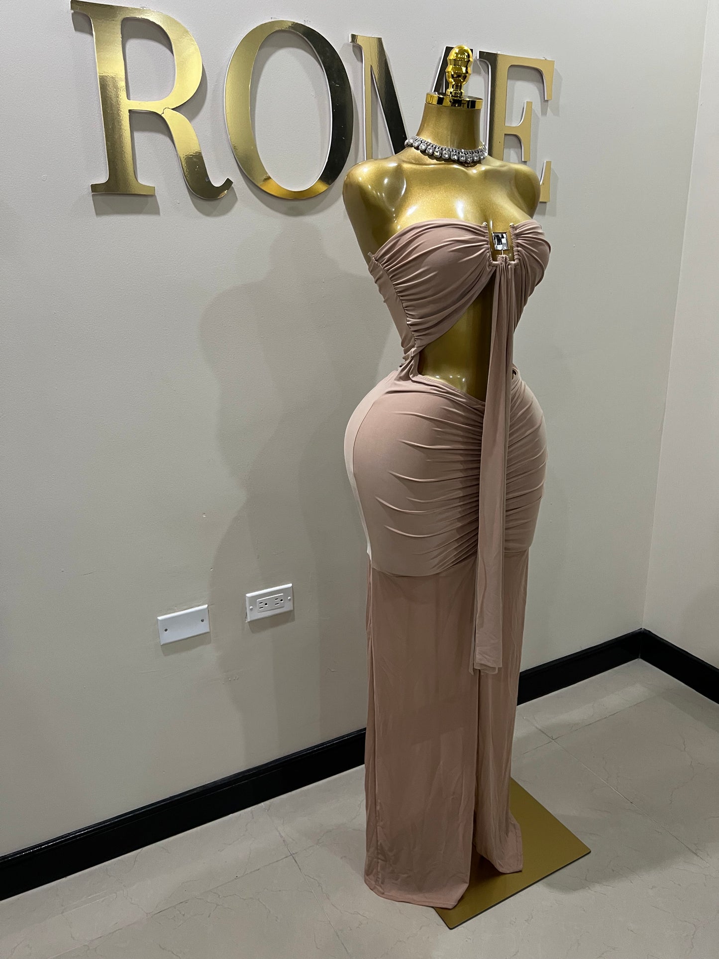 Julia Nara Gemstone Dress (Brown)