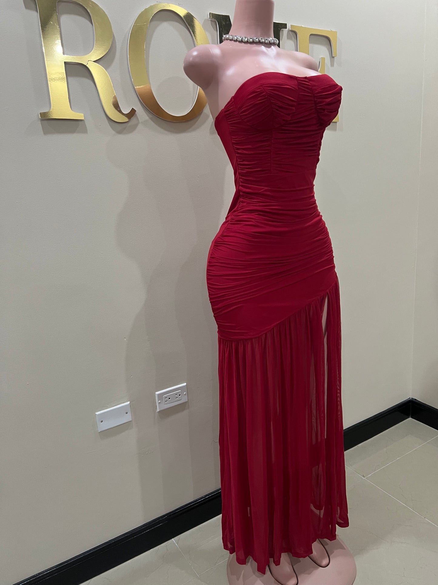 Ciara Nara Mesh Dress (Red)