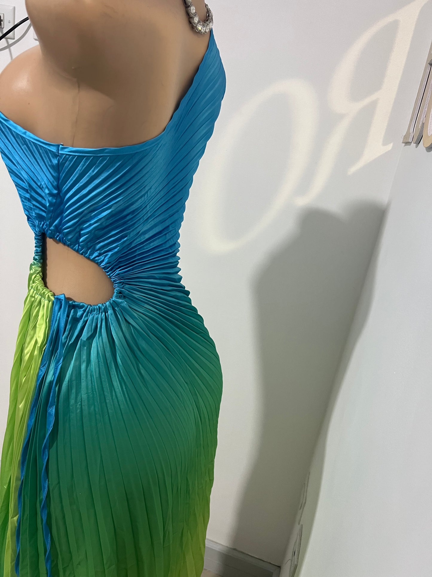 Carli Dress (Blue - green)