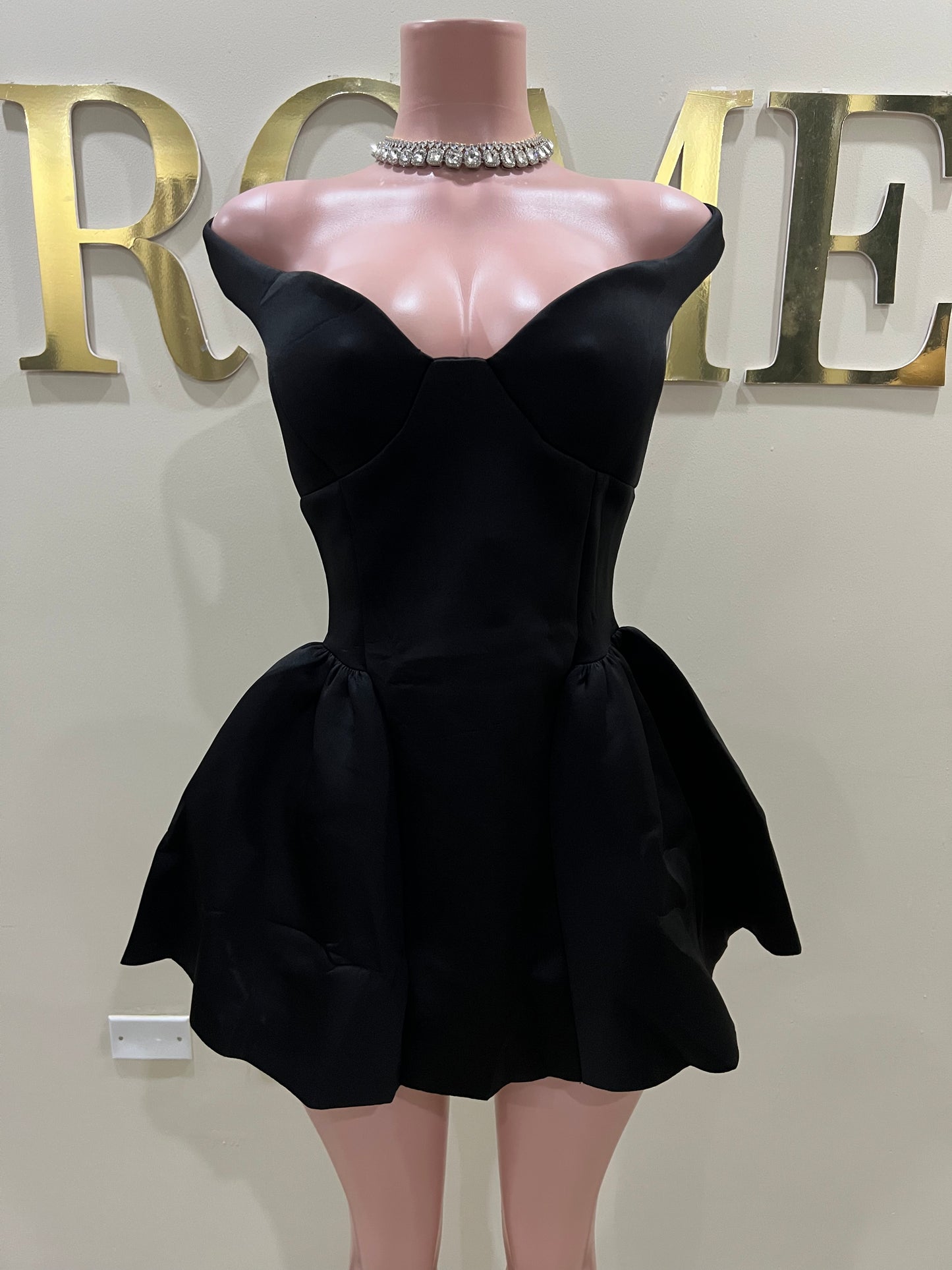 Francesca Diana Dress (Black)
