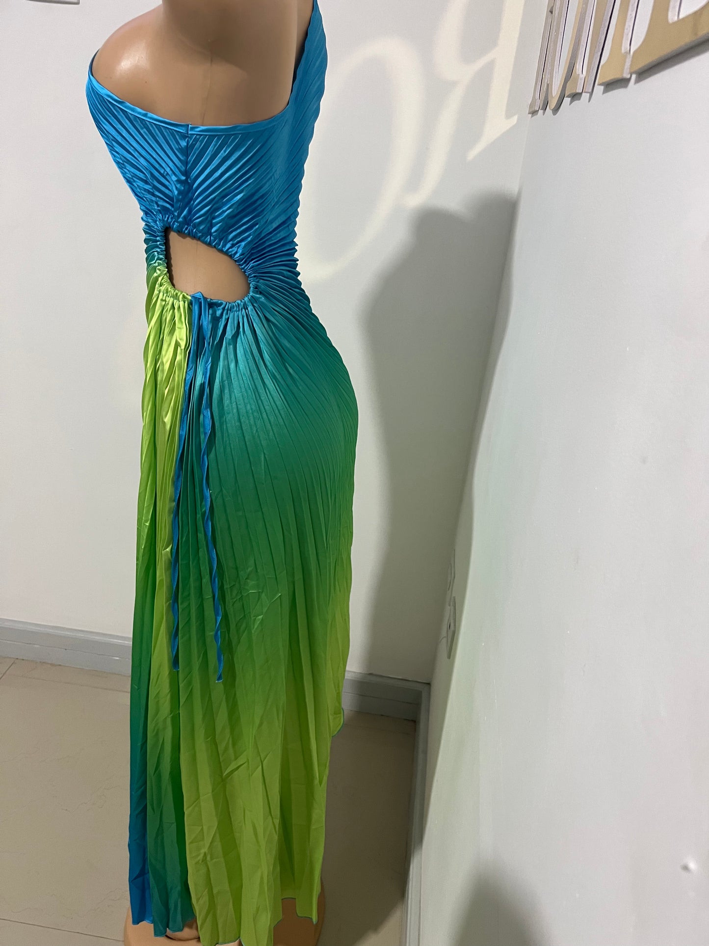 Carli Dress (Blue - green)